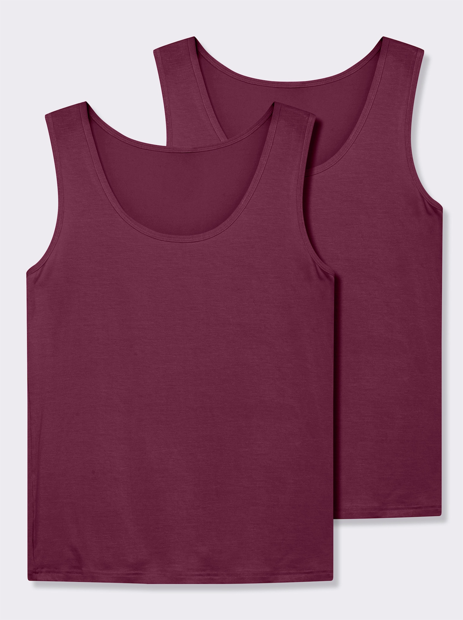 wäschepur Achseltop mit breiten Trägern - himbeerrot