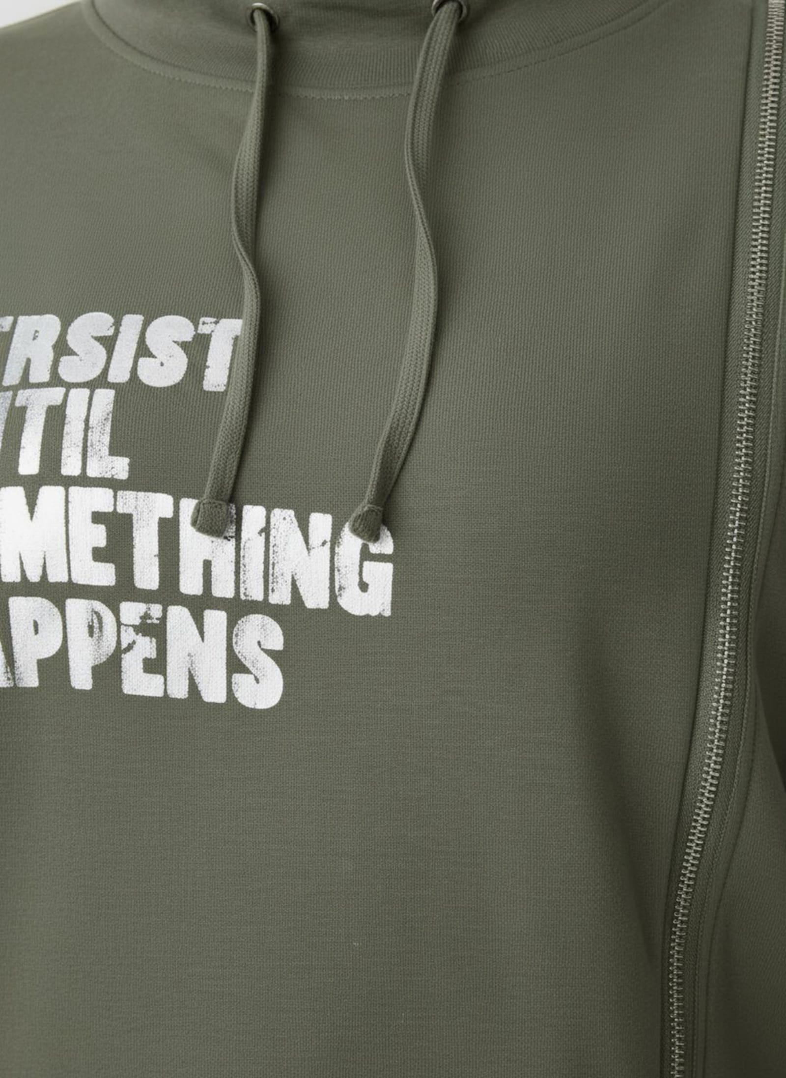 Sweatshirt mit asymmetrischem Schnitt - khaki