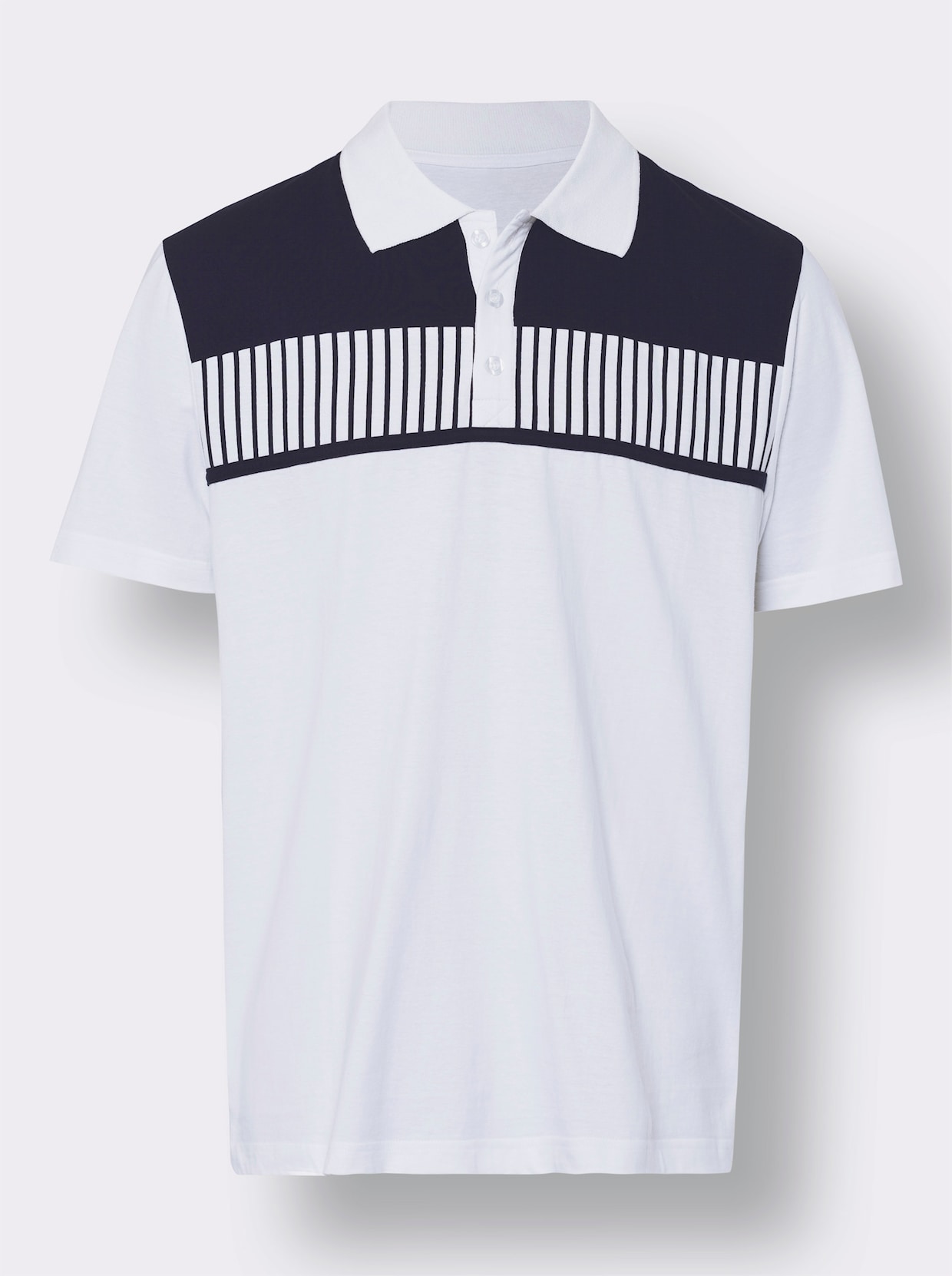 Poloshirt met korte mouwen - wit/marine