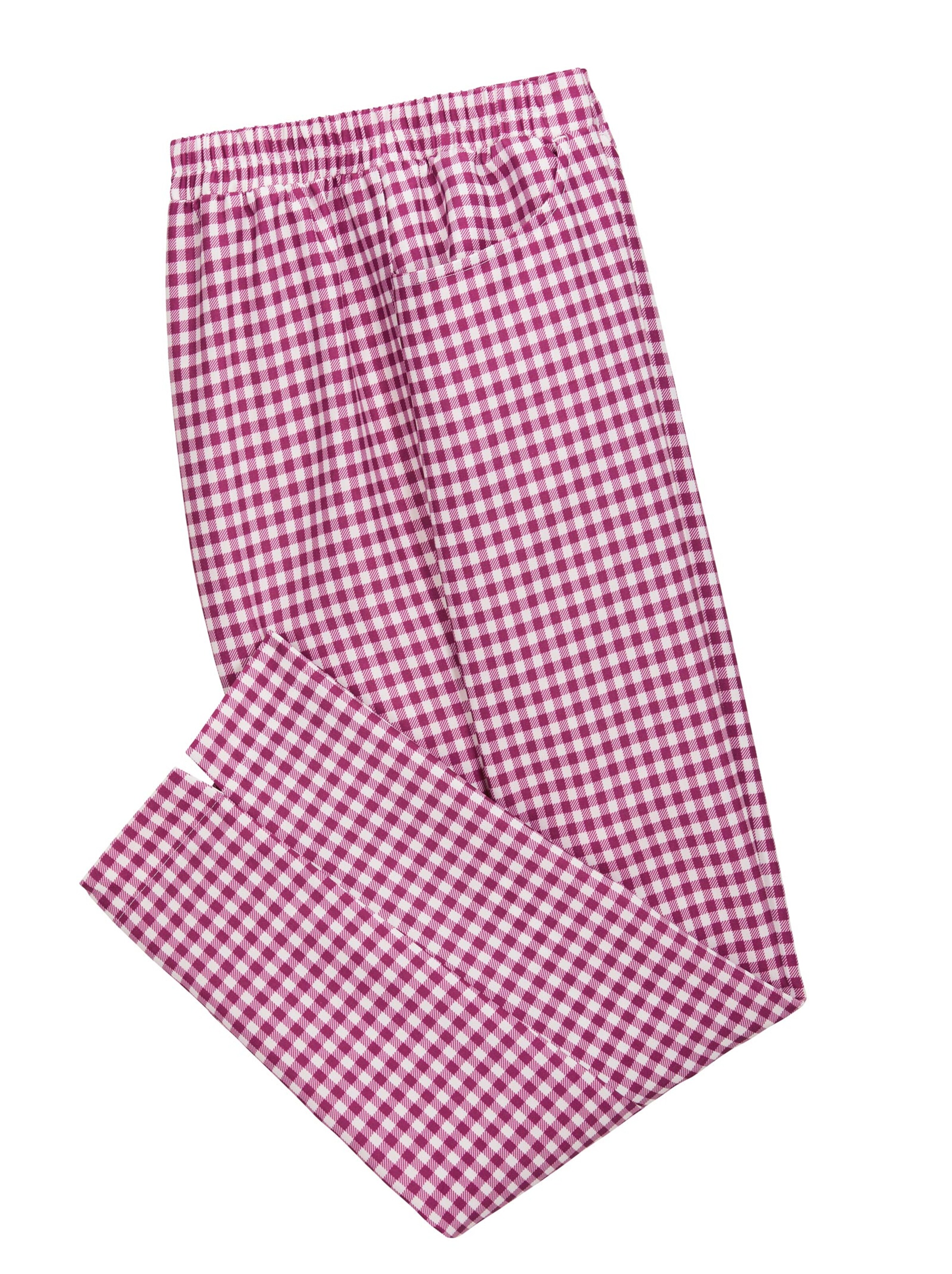 7/8-Hose - fuchsia-kariert
