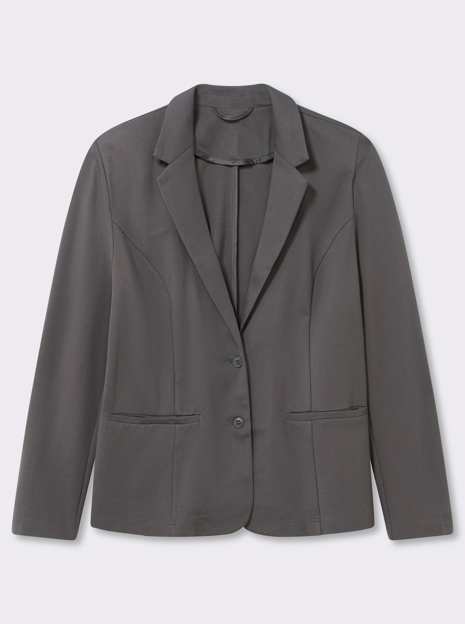 Jerseyblazer in Interlock-Qualität - anthrazit
