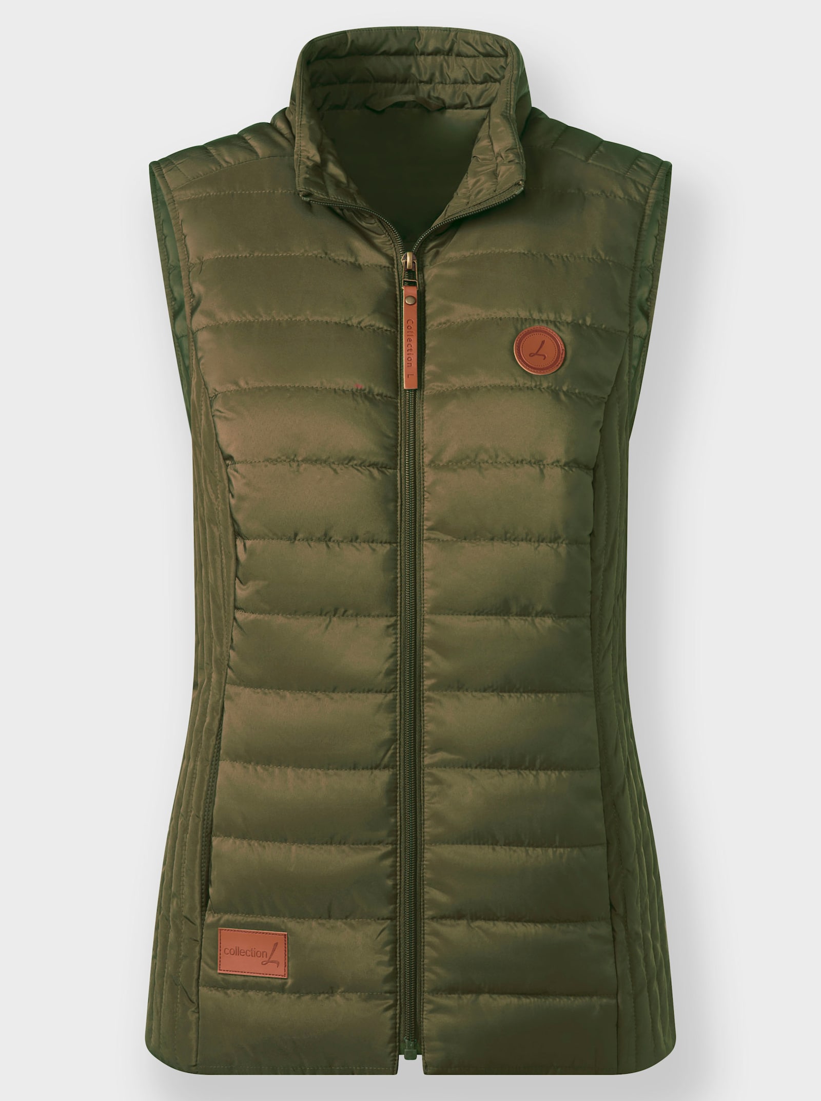 Licht gewatteerde bodywarmer - olijf
