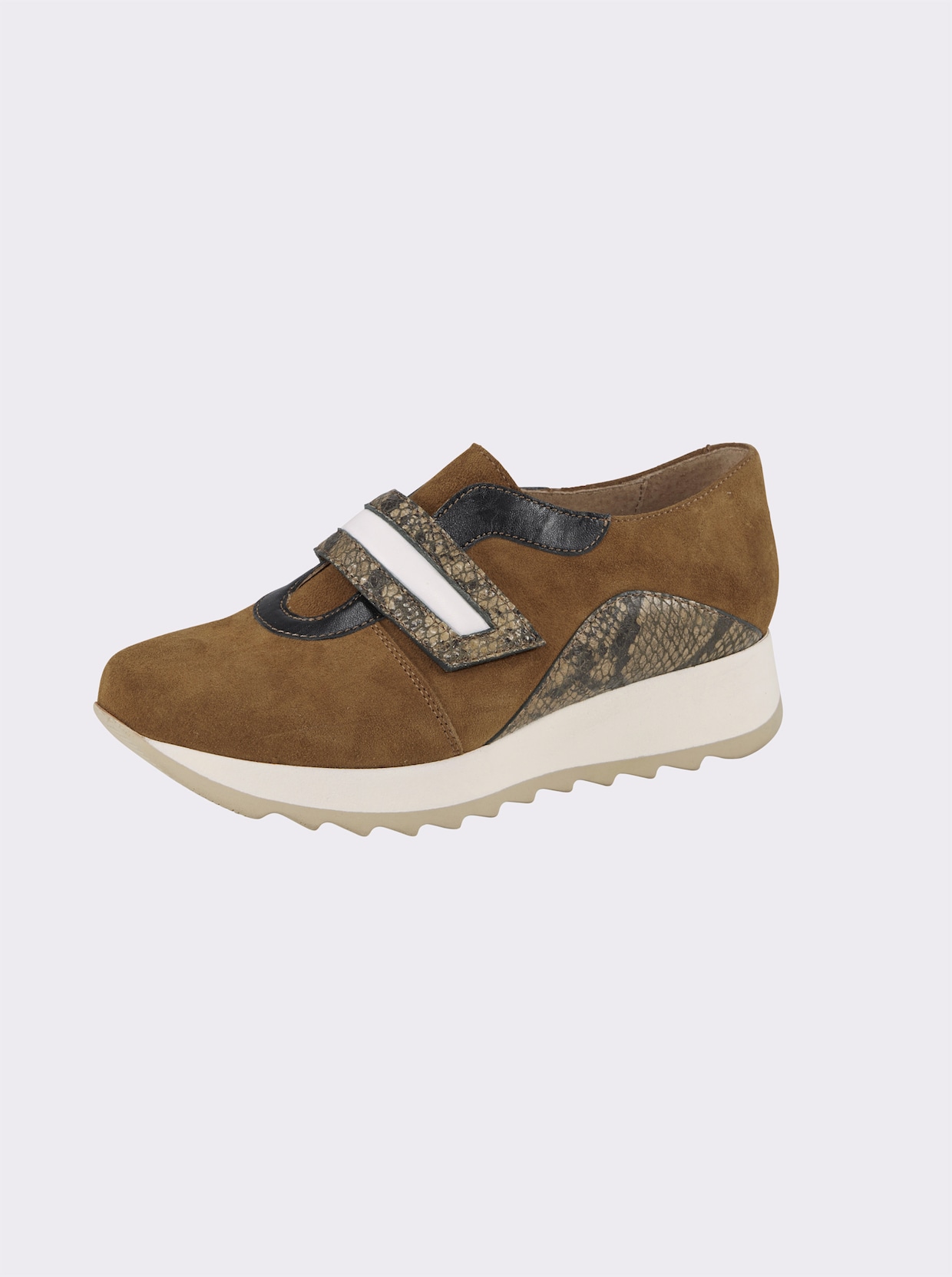 heine Sneaker - cognac/zwart/snake