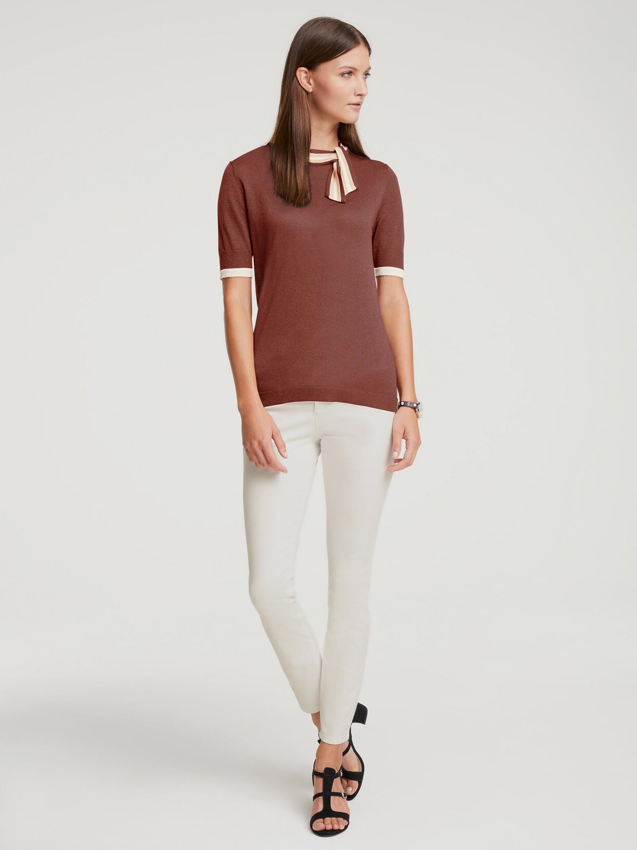 Rick Cardona Feinstrickpullover - rotbraun
