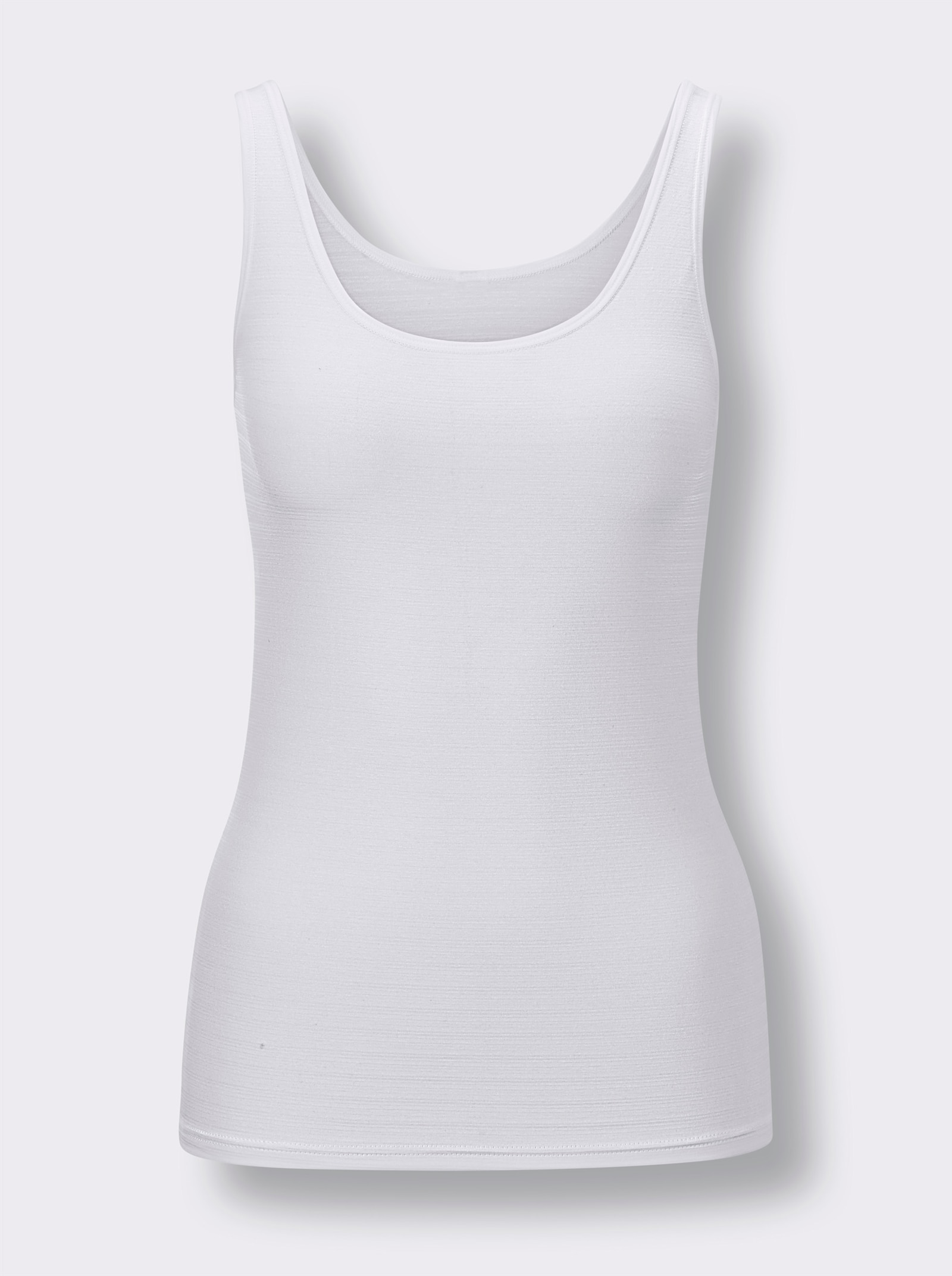 Speidel Achseltop in dezenter Ringel-Optik - weiß