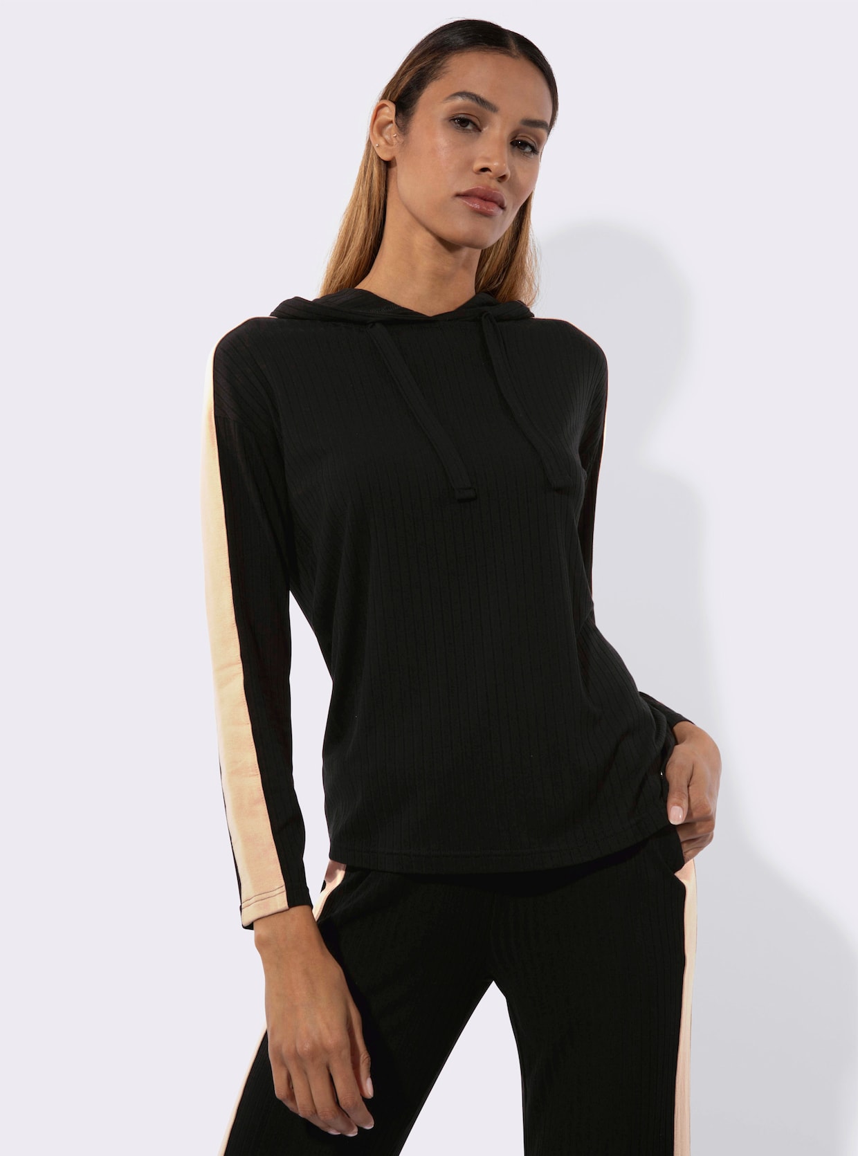 feel good Shirt - schwarz-camel