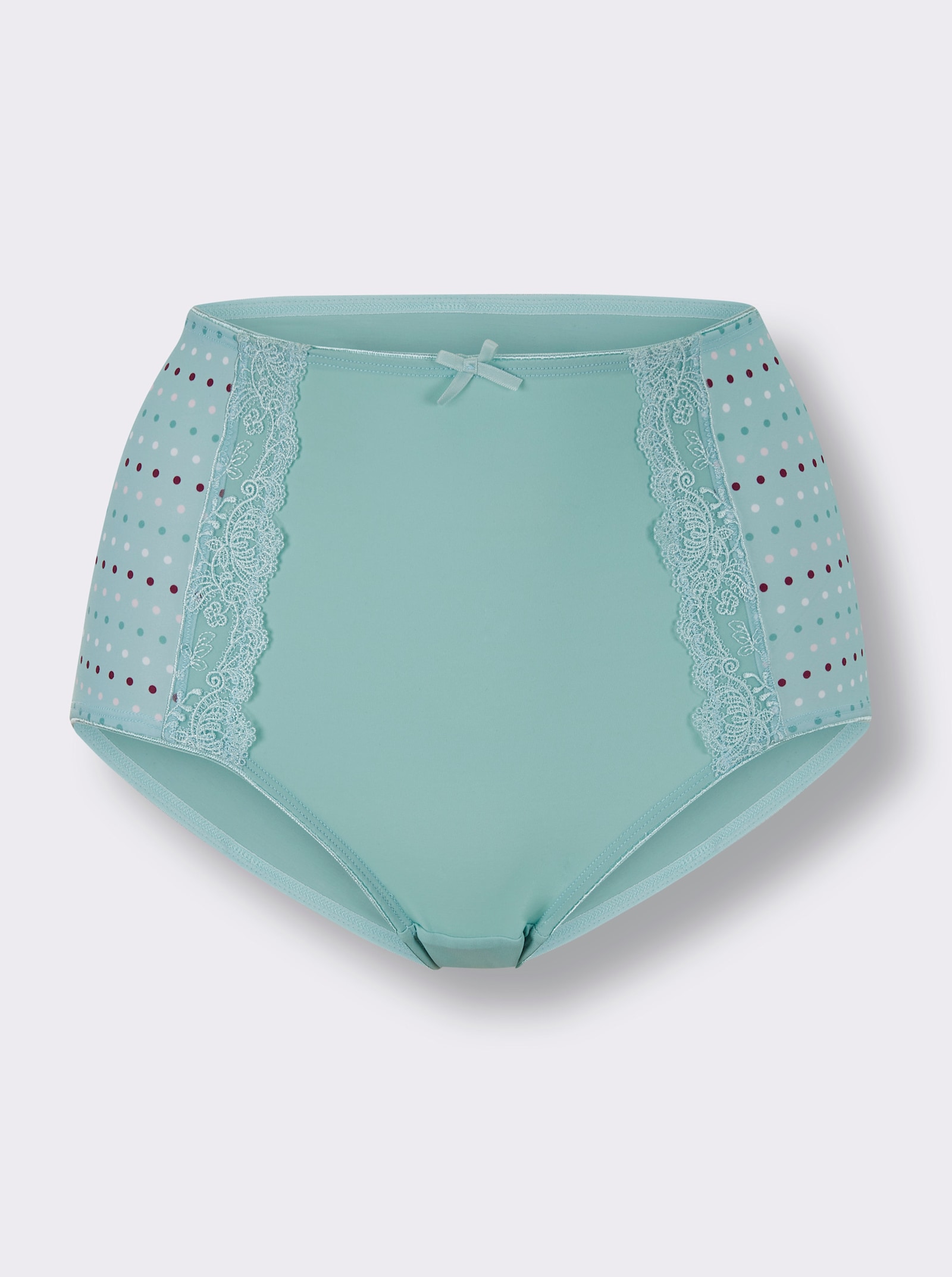 wäschepur Taillenslip mit Pünktchen-Print - mint-bedruckt