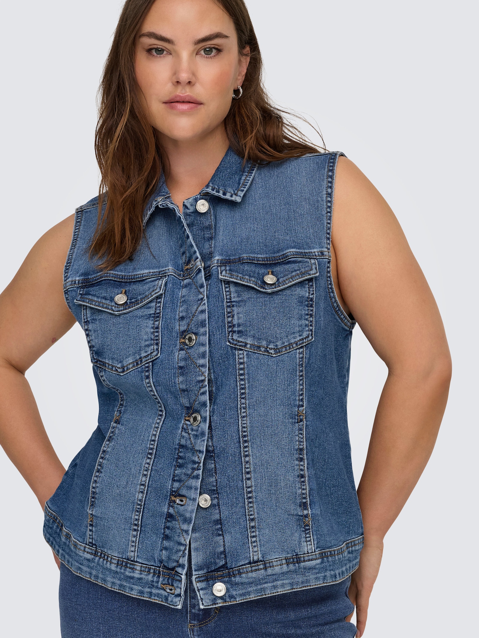 ONLY CARMAKOMA Jeansweste - medium blue denim