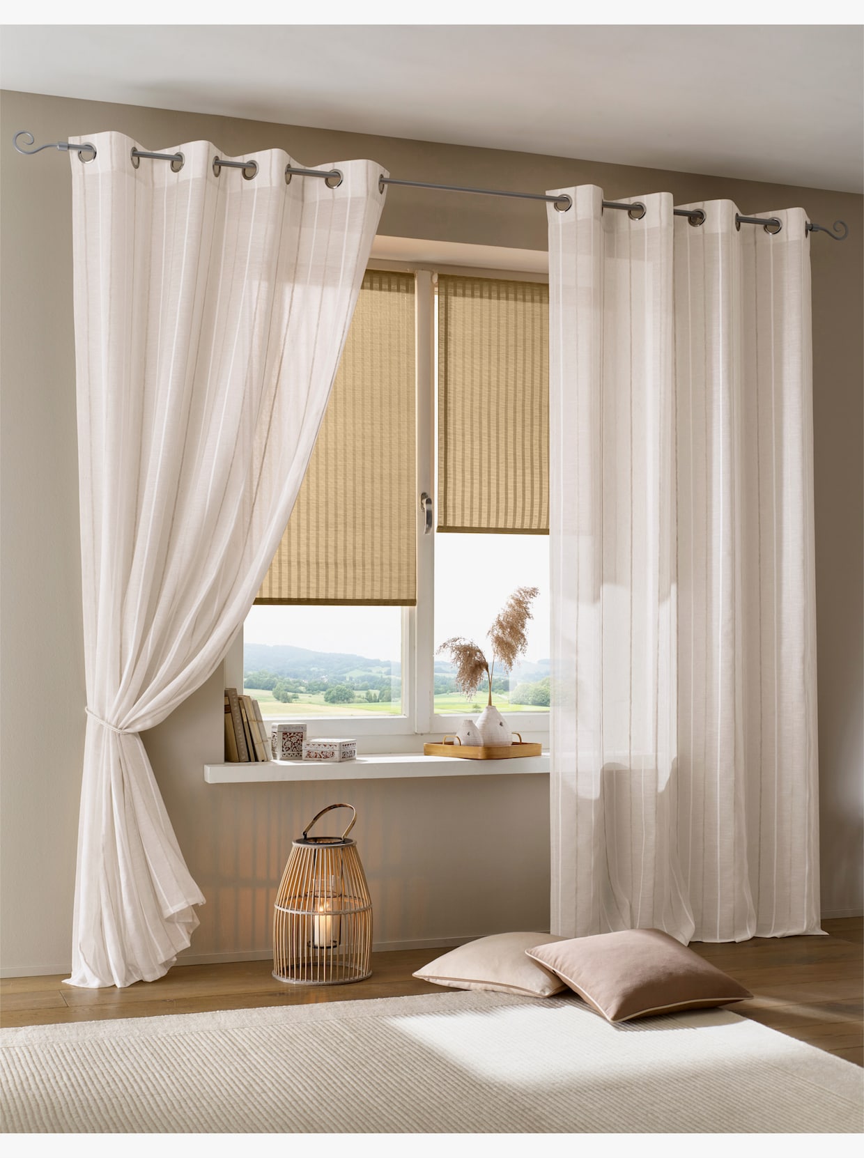 heine home Decoratieve vitrage - naturel