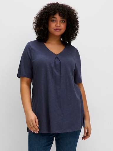 sheego Shirt - blaubeere