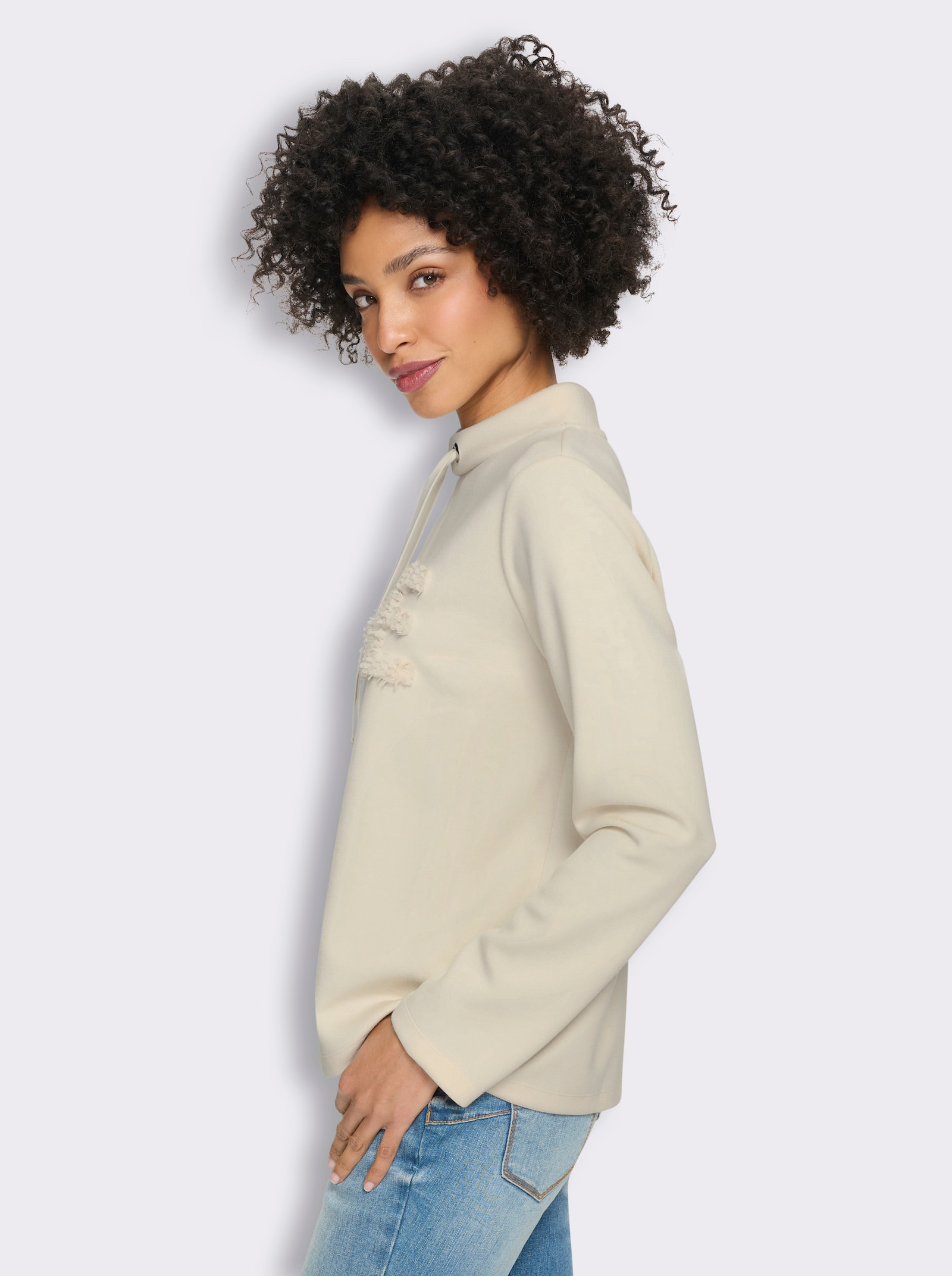 heine Sweatshirt mit LOVE-Schriftzug - champagner