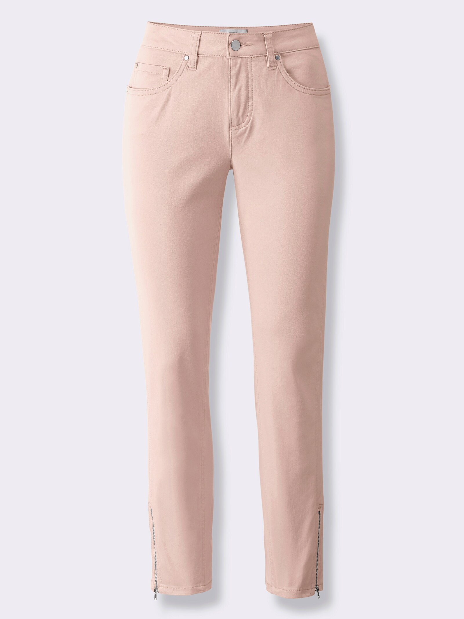 heine 5-Pocket-Hose mit seitlichen Einsätzen - puder