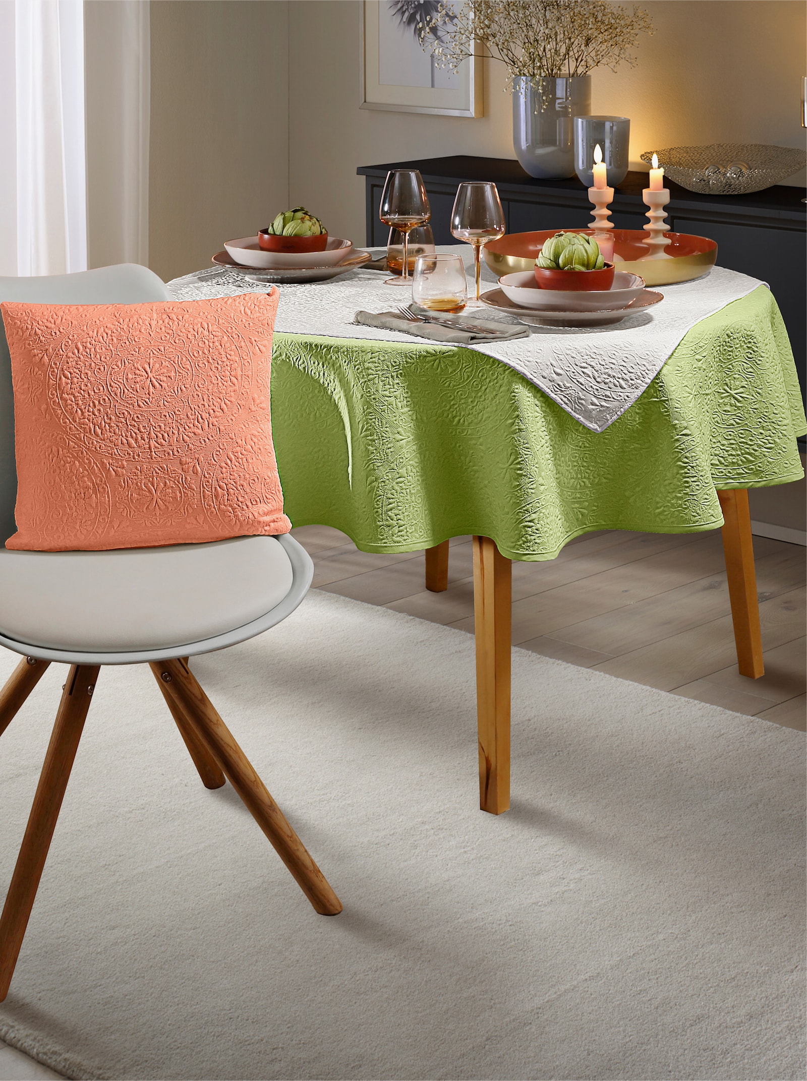 Tischdecke - champagner