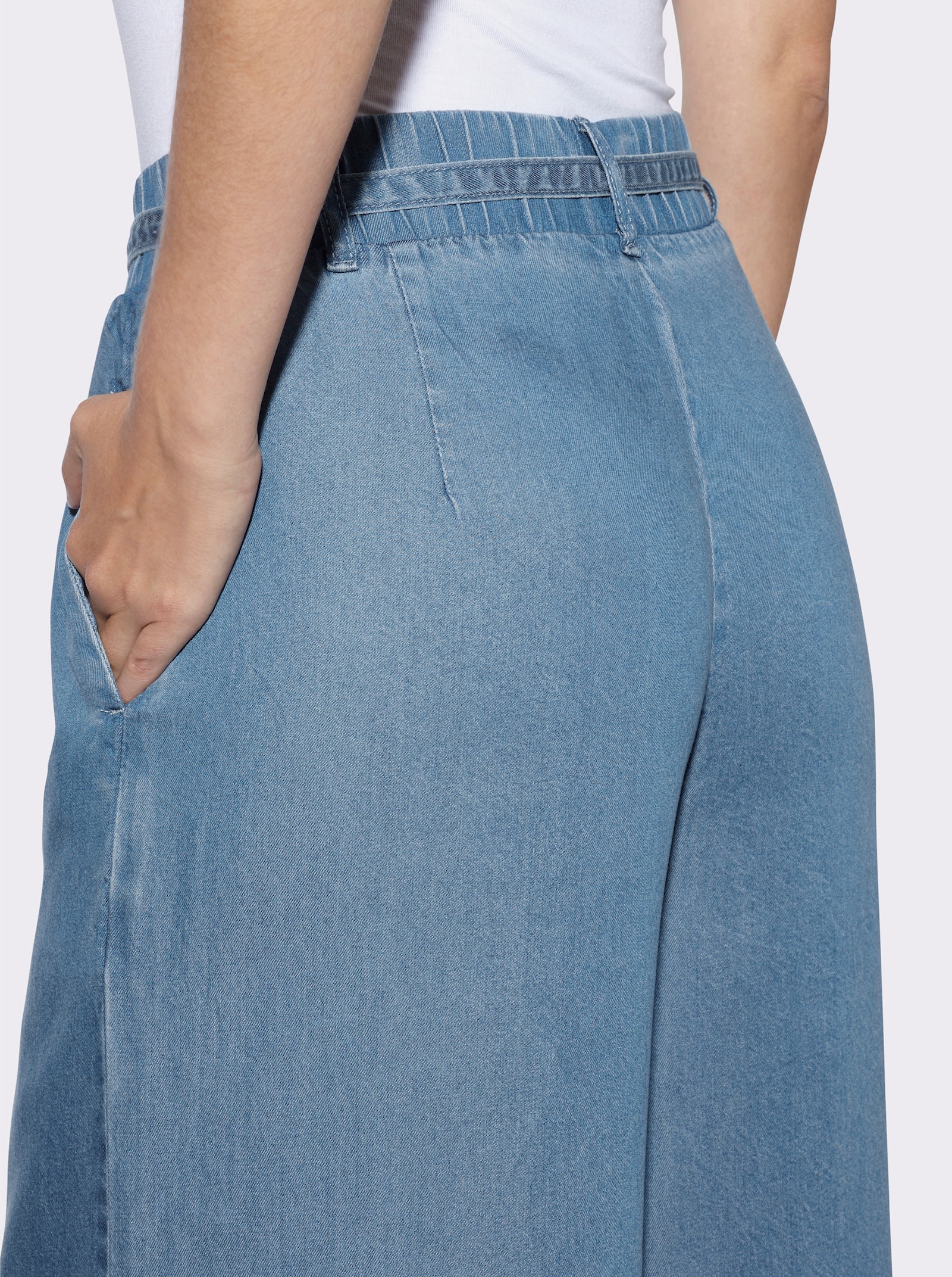 heine Culotte mit Gürtel - blue-stone-washed