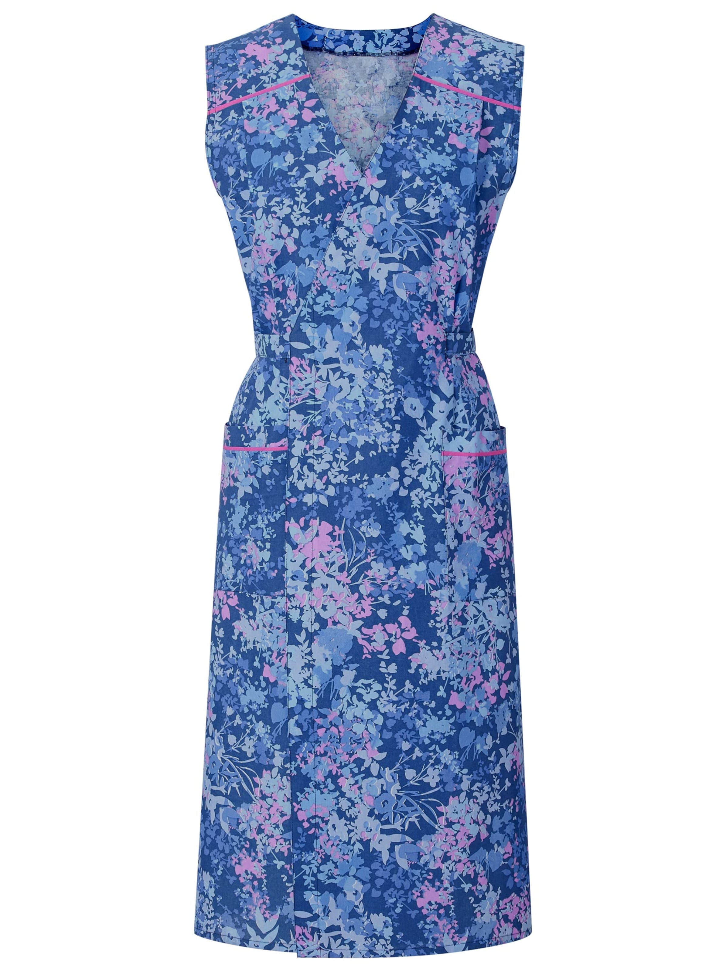 Wickelschürze - blau-bedruckt