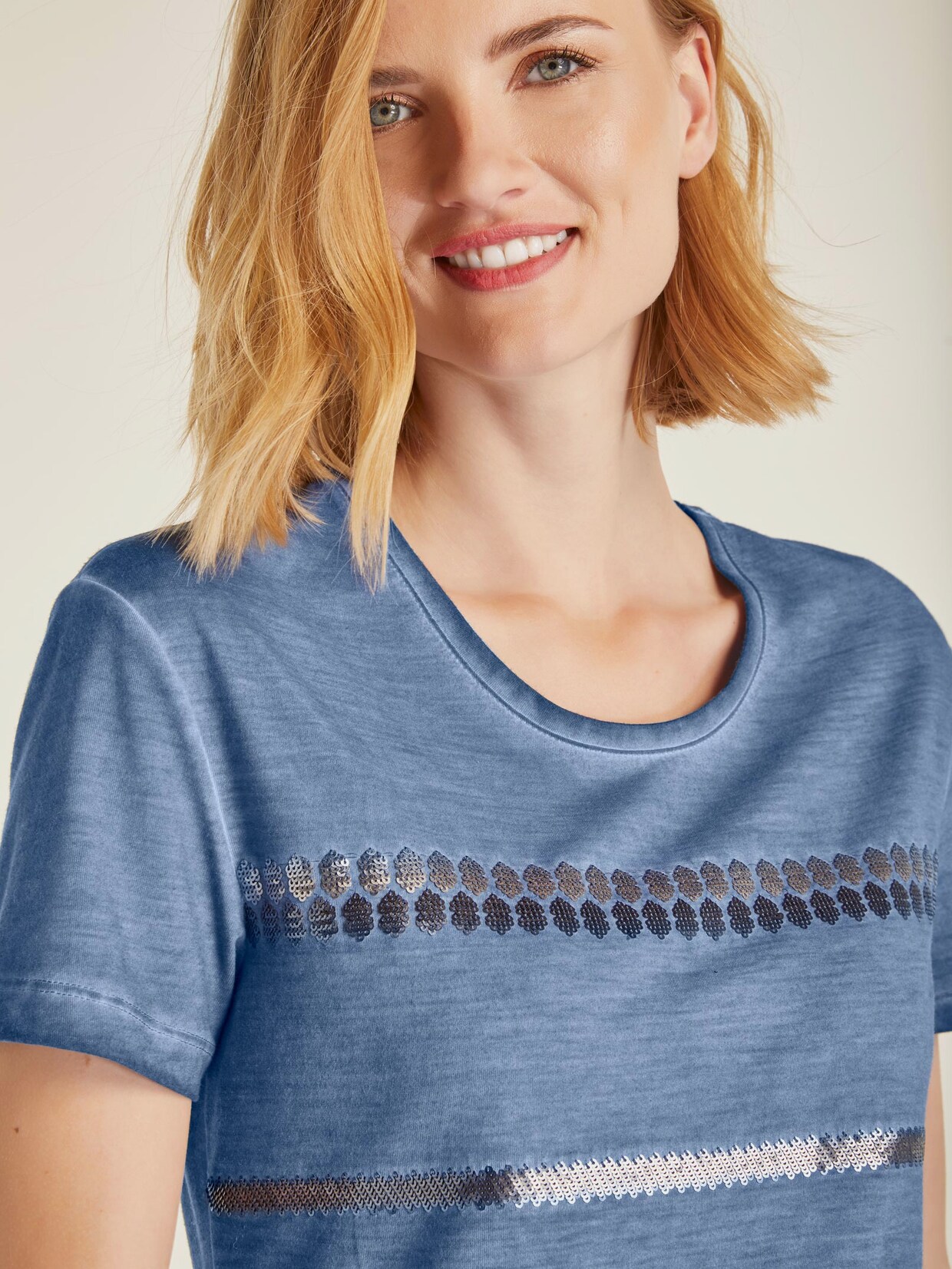 Linea Tesini Shirt - jeansblauw