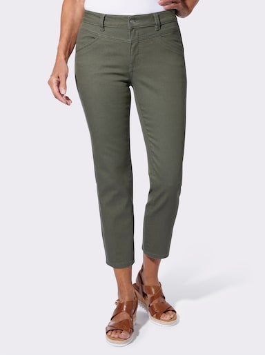 7/8-Jeans in Stretch-Qualität - khaki