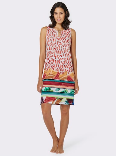Comtessa Sommerkleid mit Tropfen-Ausschnitt - bunt-gemustert