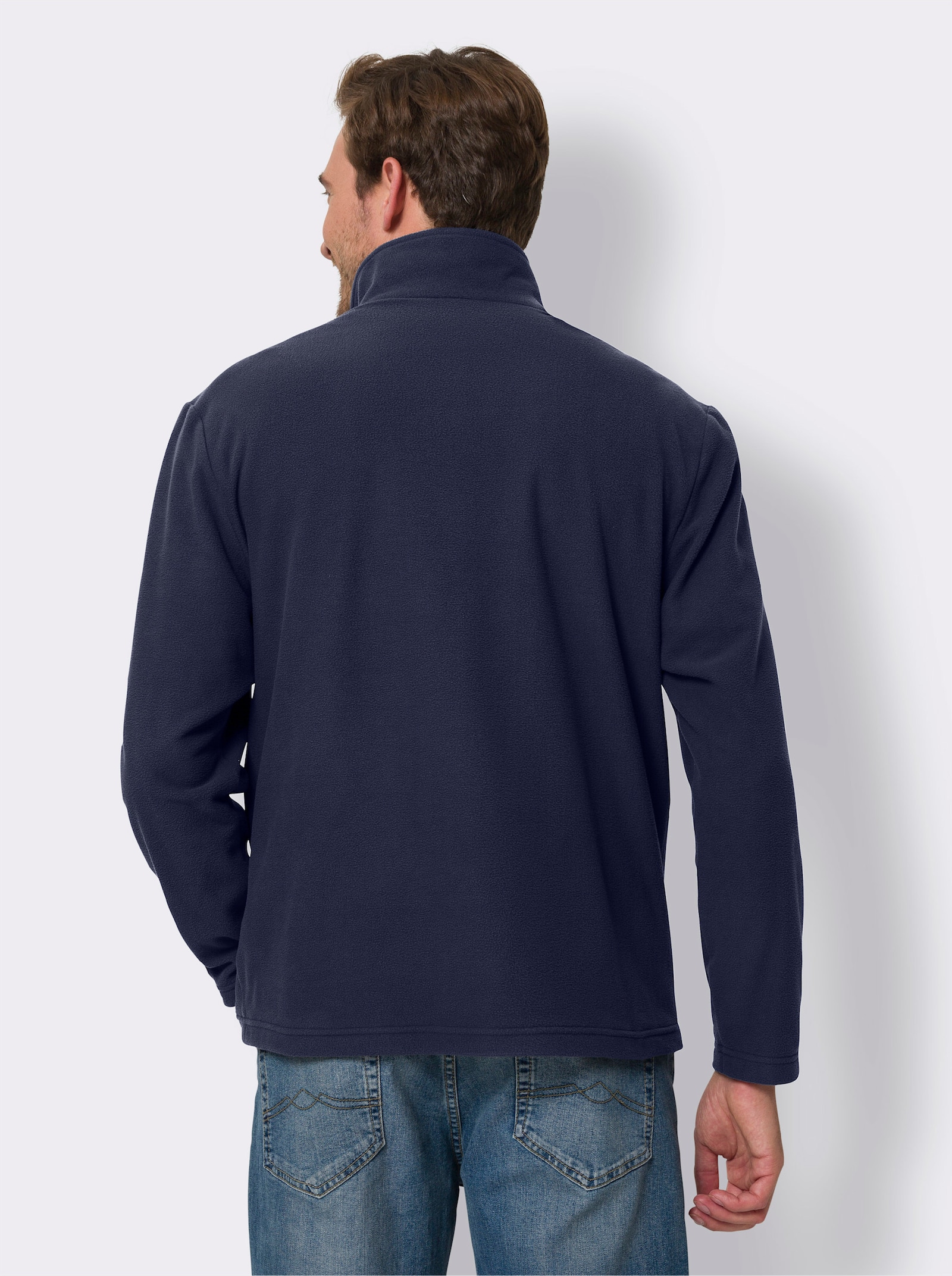 Fleeceshirt mit Zipper - marine