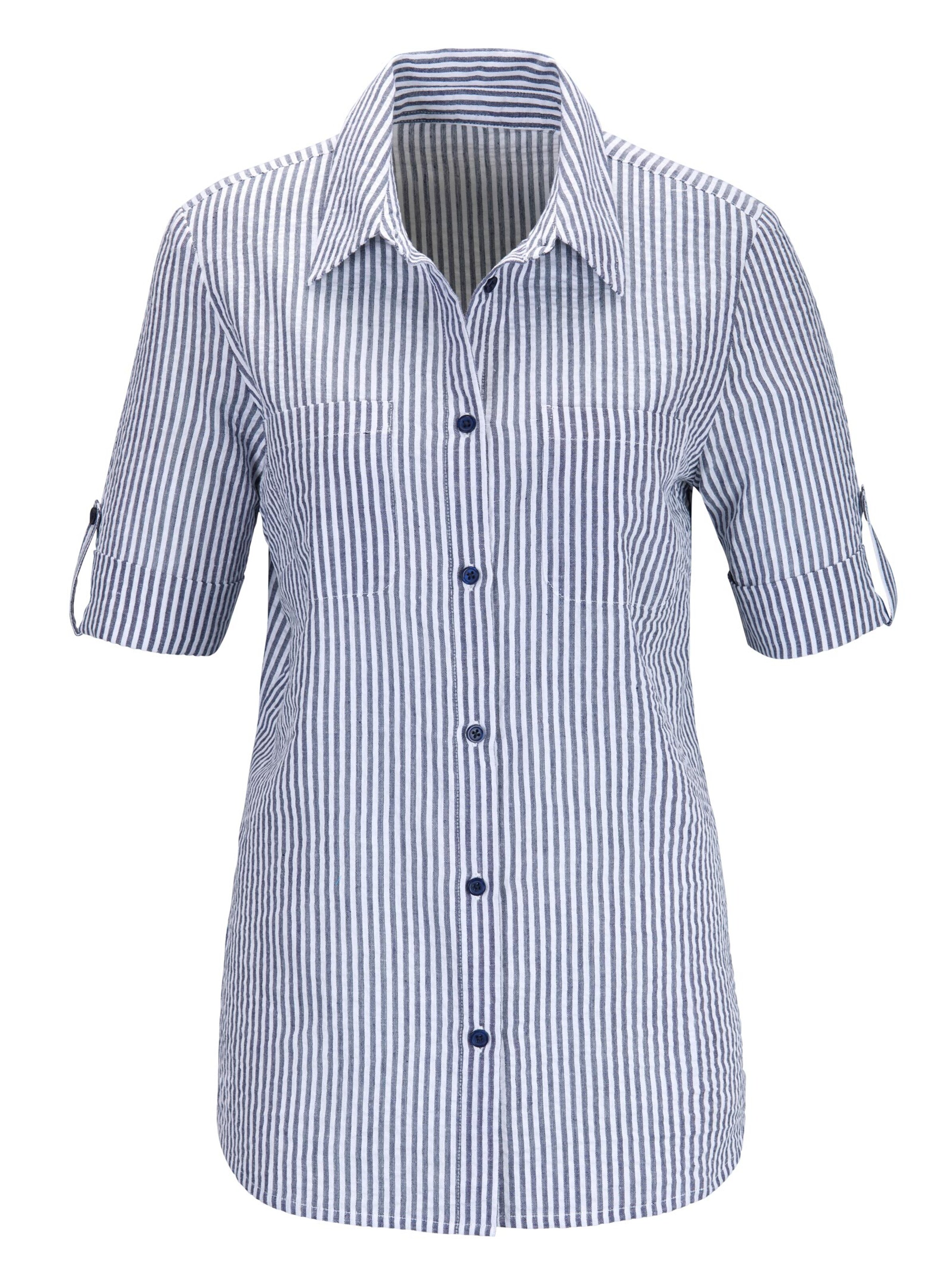 Bluse - marine-gestreift