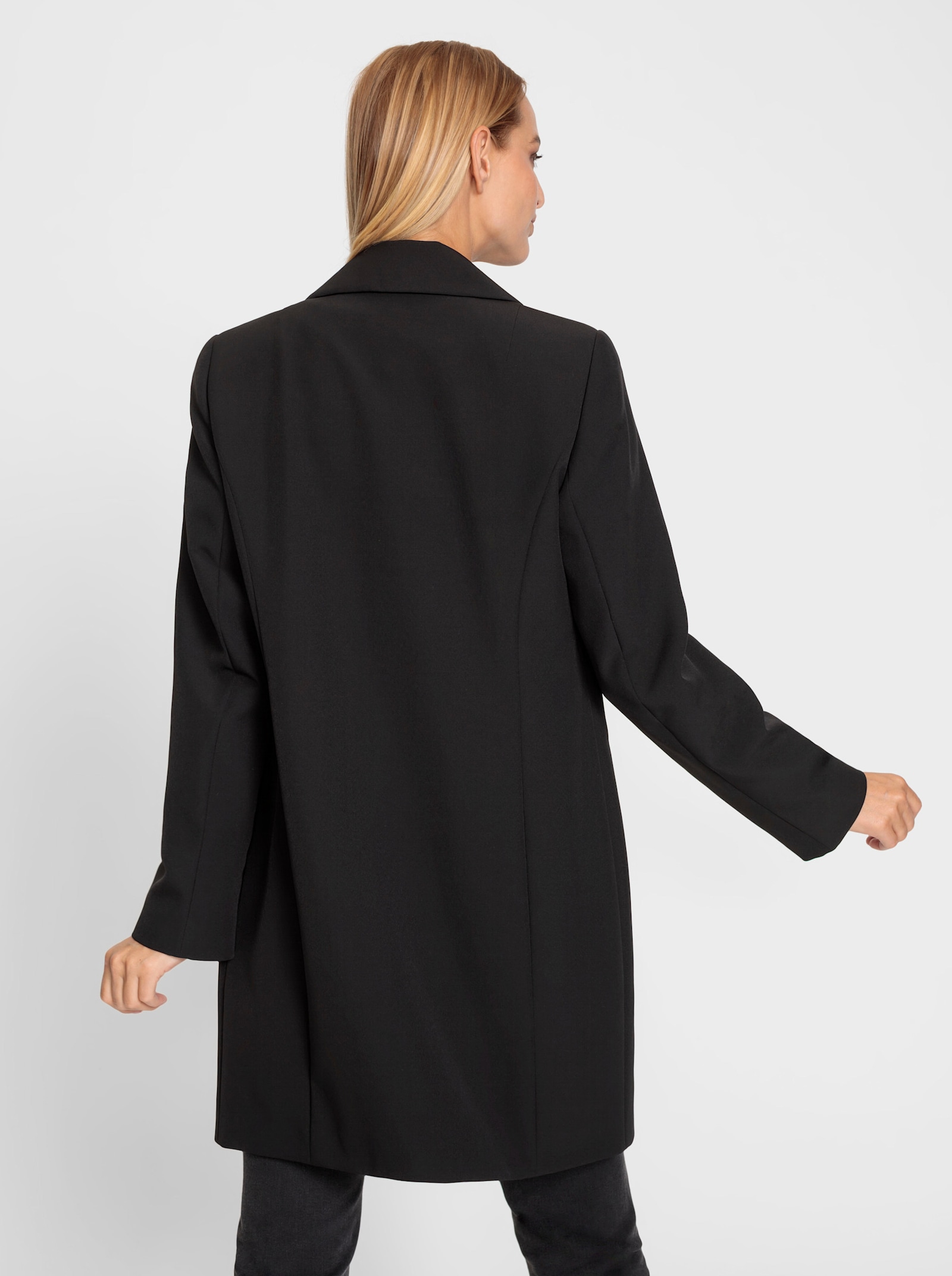 heine Kurzmantel mit Paspeltaschen - schwarz