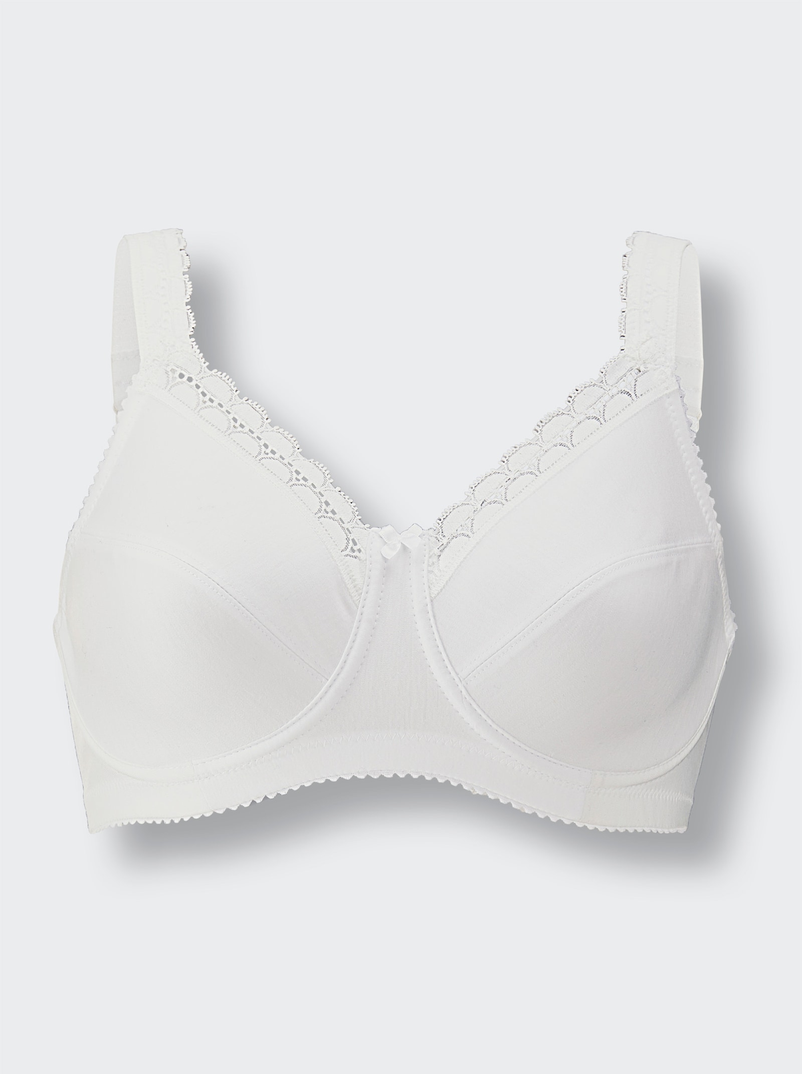 Miss Mary Bügel-BH mit elastischem Spitzenband - weiß