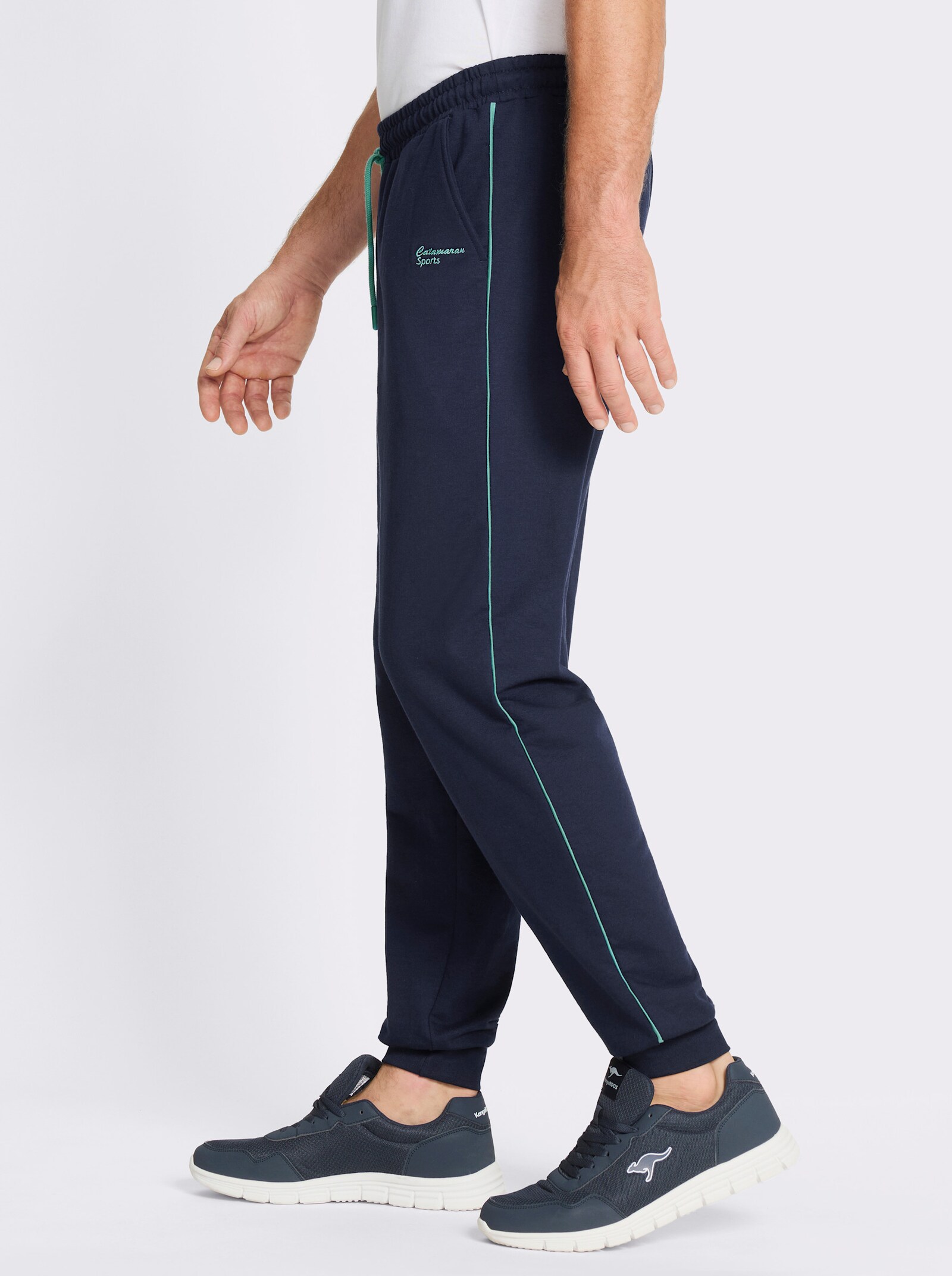 Catamaran Sports Sweathose mit seitlicher Paspel - marine-salbei