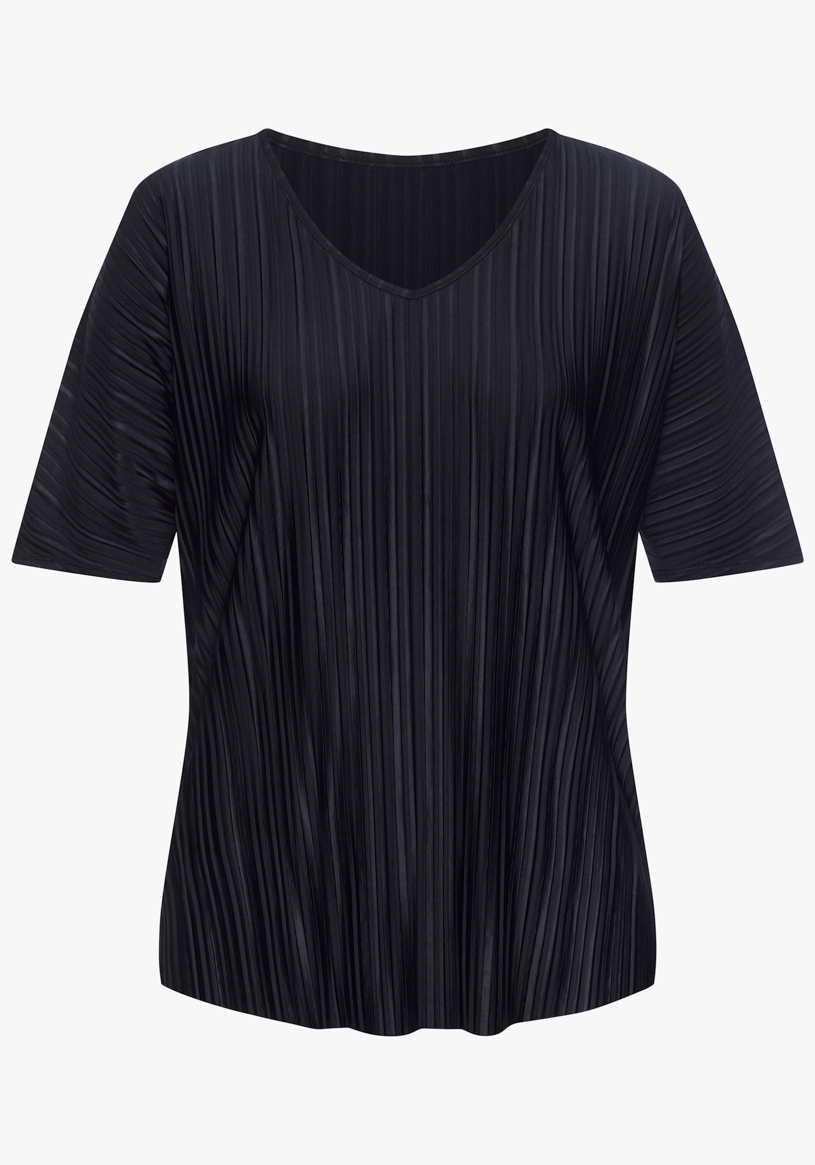 LASCANA Plisseeshirt - schwarz