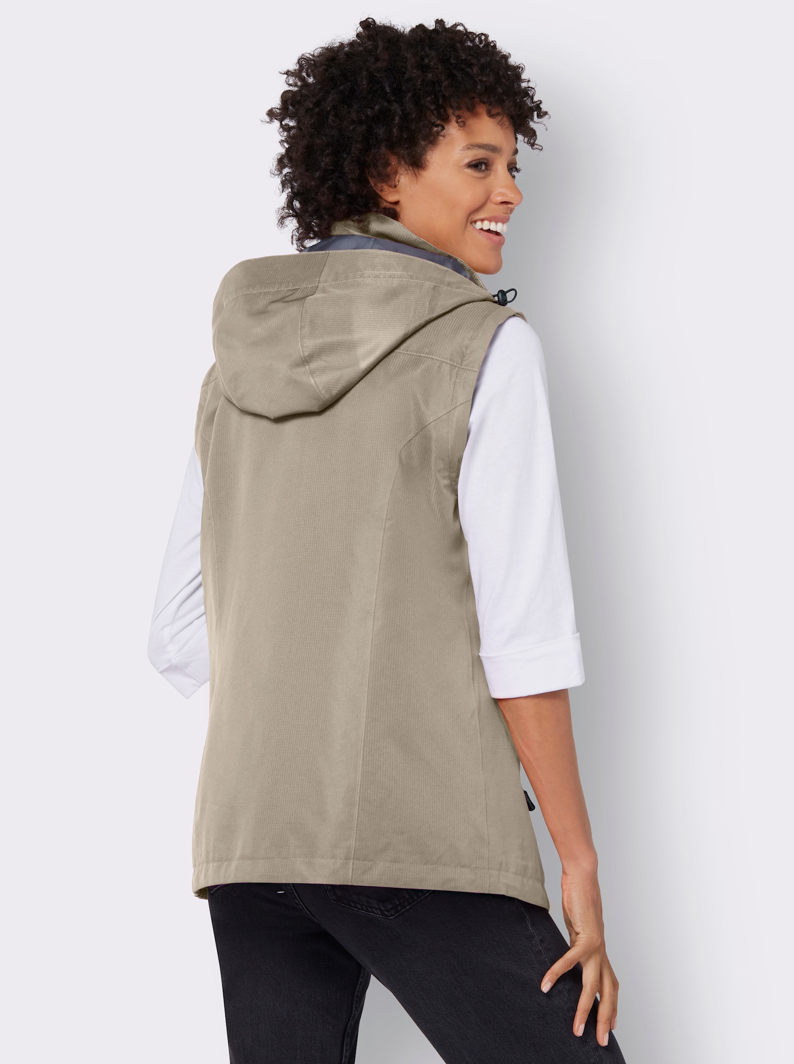 2-in-1-Jacke in Microfaser-Qualität - schlamm