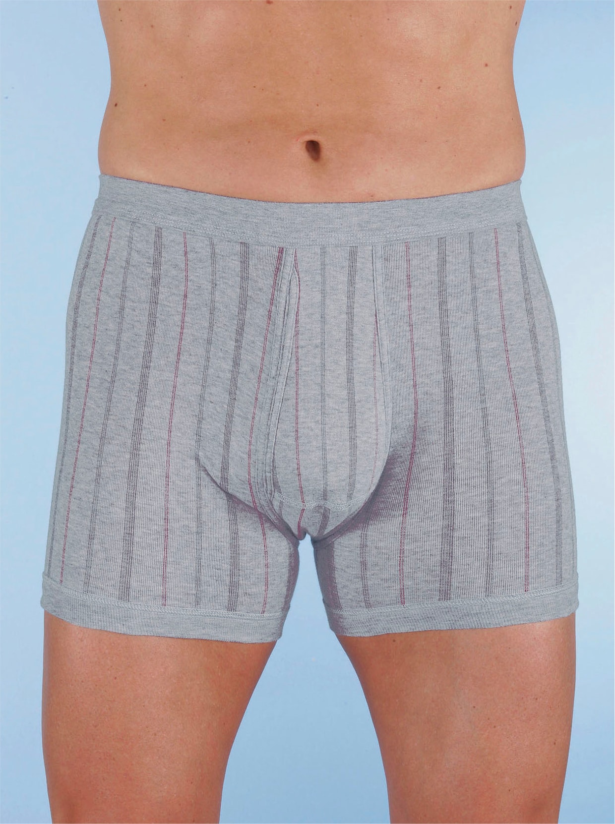 Hose kurz - grau-gestreift