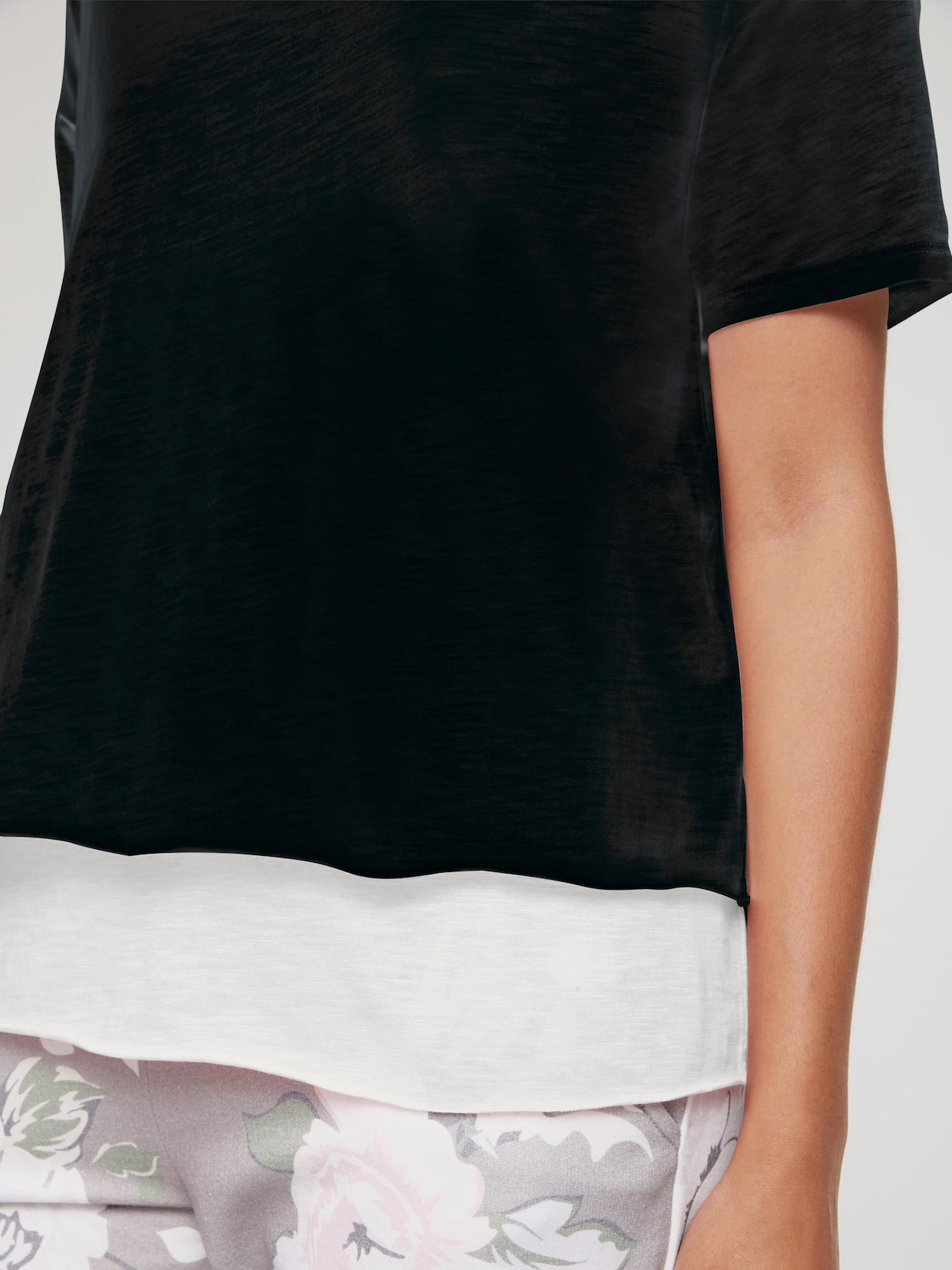 Linea Tesini Shirt - zwart/offwhite