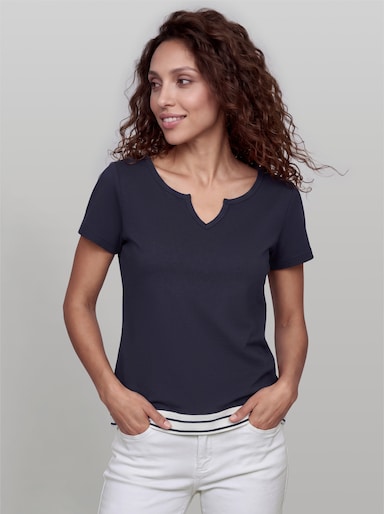 heine T-Shirt aus Baumwolle - marine