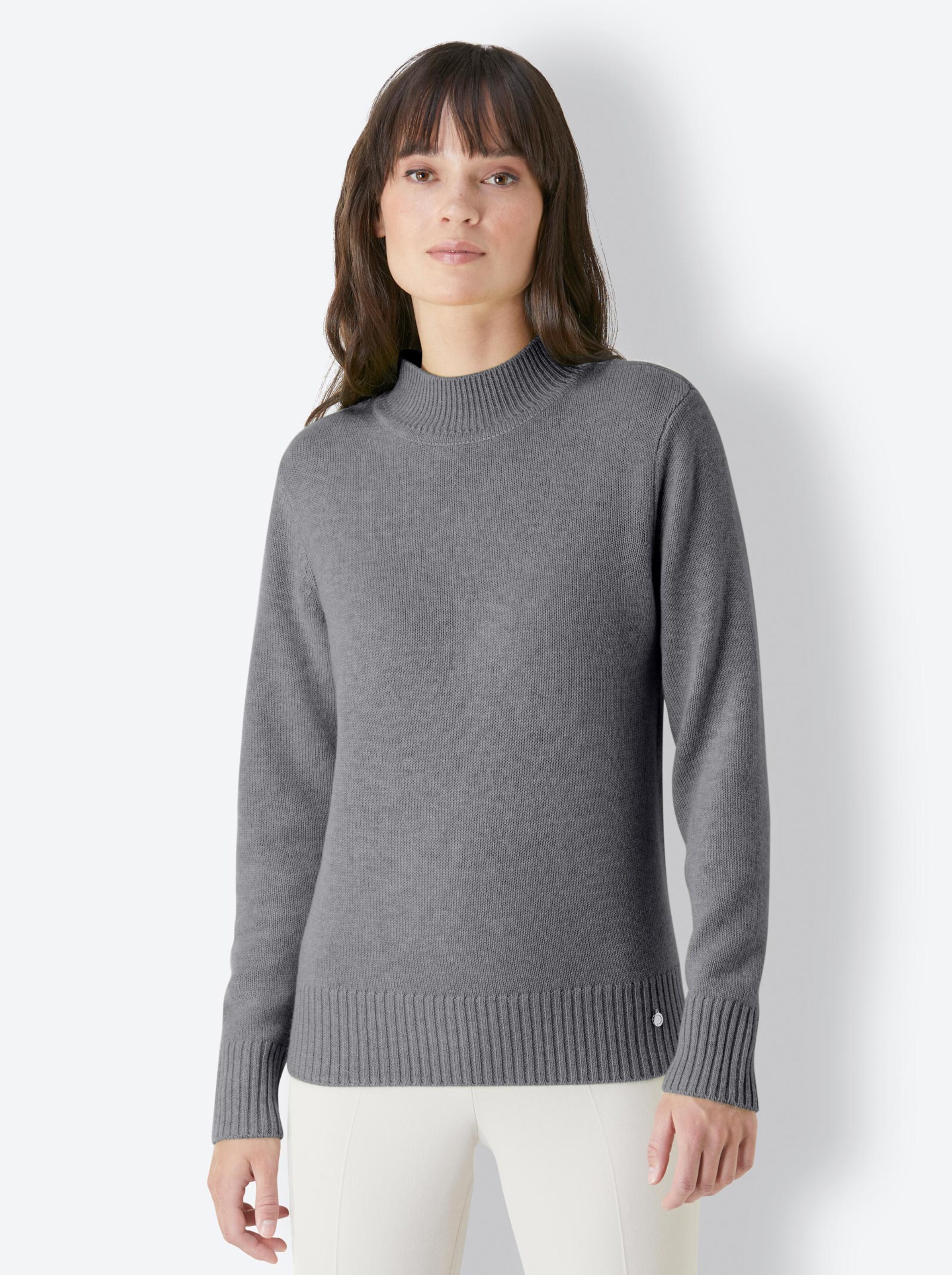Pullover van merino en kasjmier