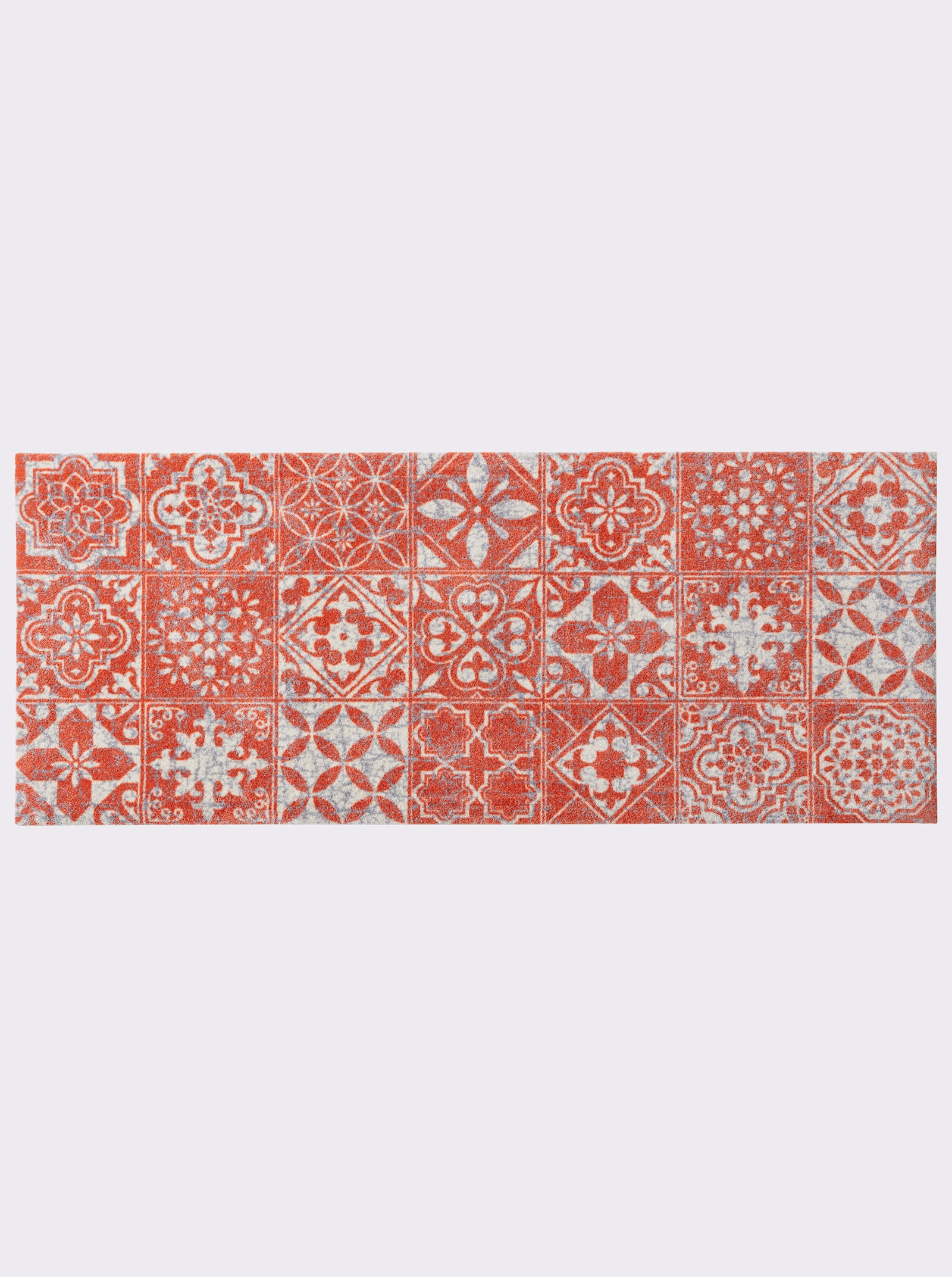 wash+dry by Kleen-Tex Paillasson - terre cuite-blanc