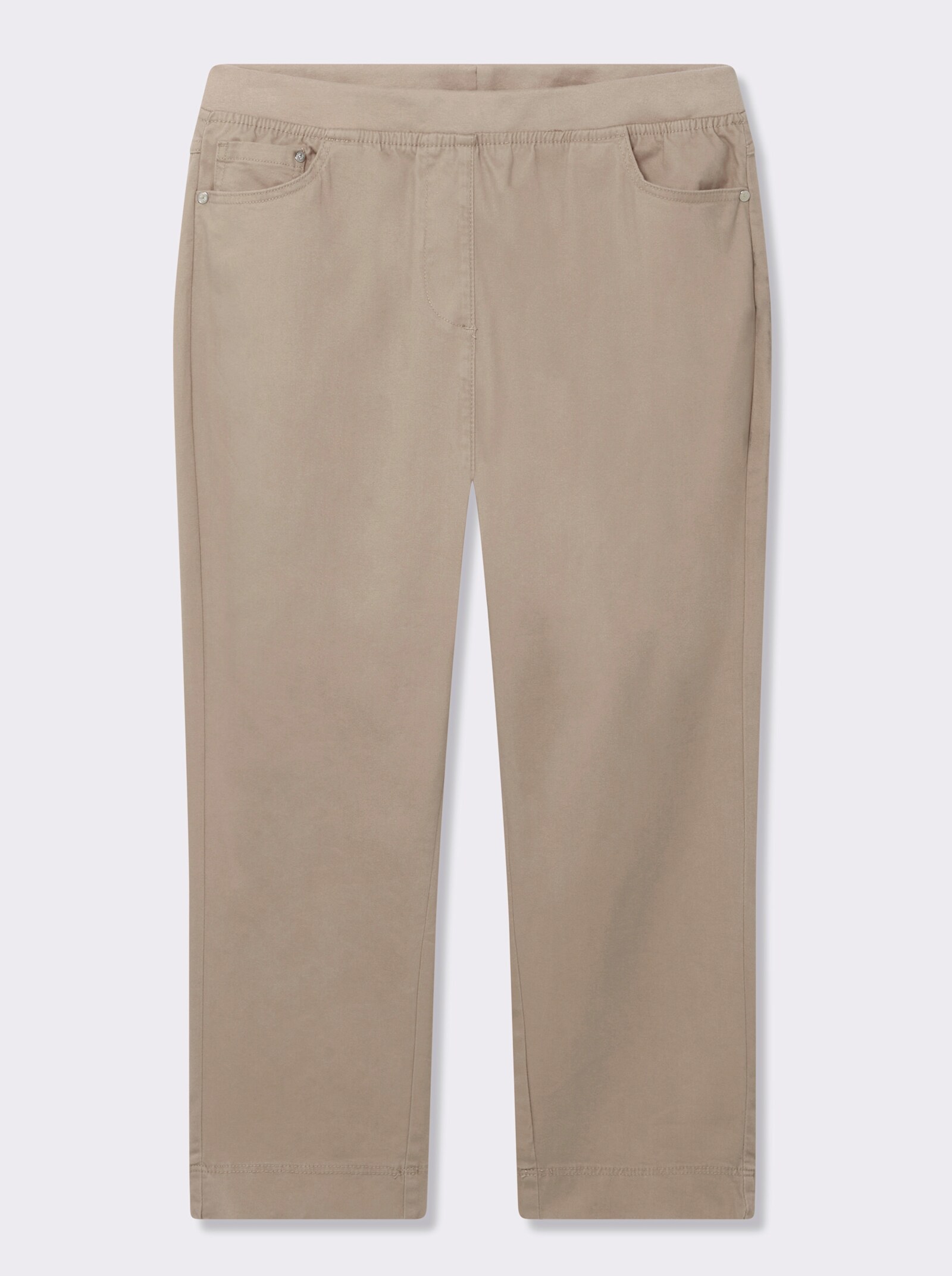 7/8-Jeans mit Jersey-Bund in softer Qualität - beige
