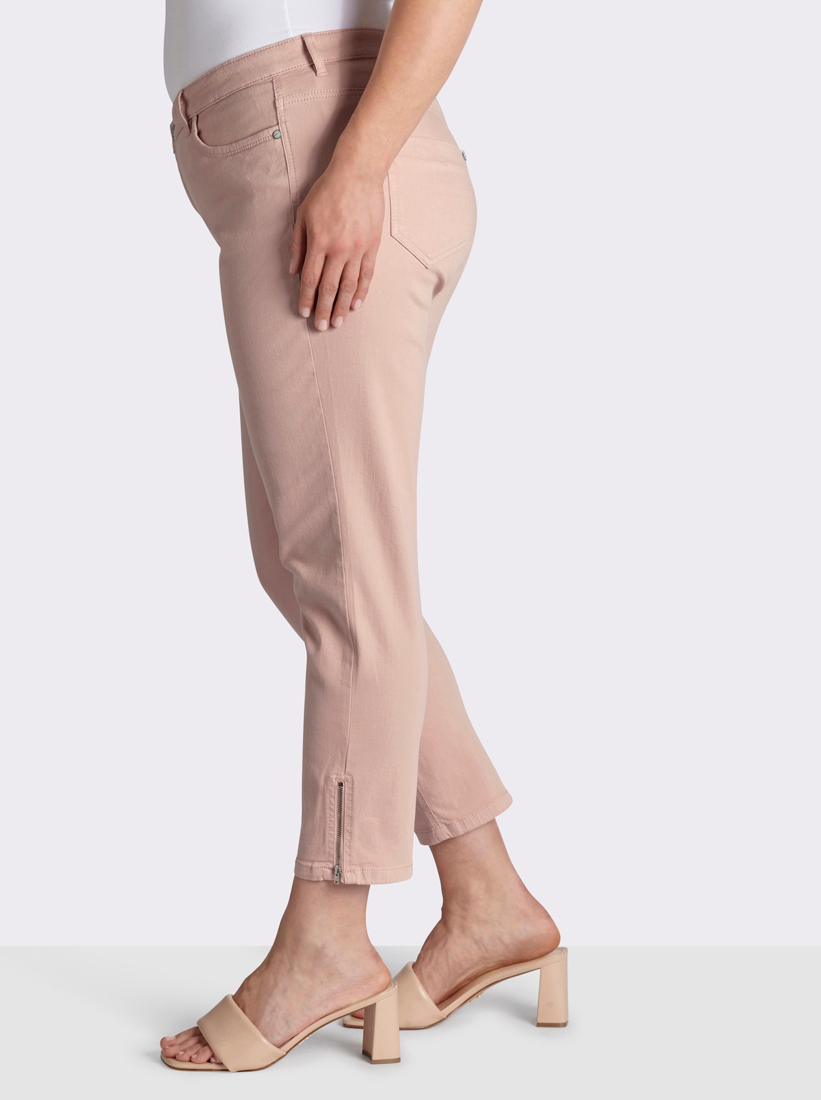 Ascari Stretch-Jeans mit Bauch-weg-Effekt - rosé