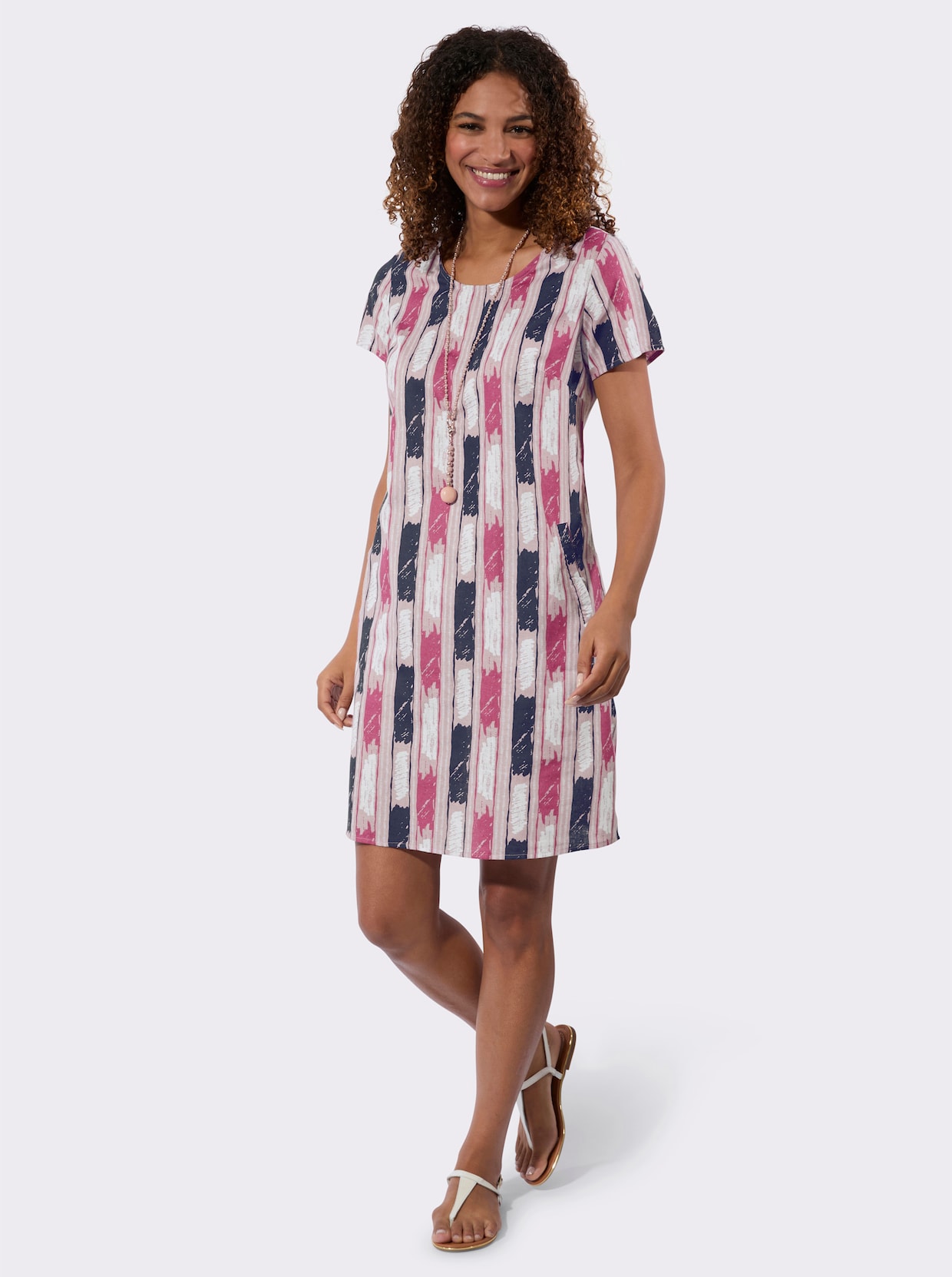 Druckkleid - erika-ecru