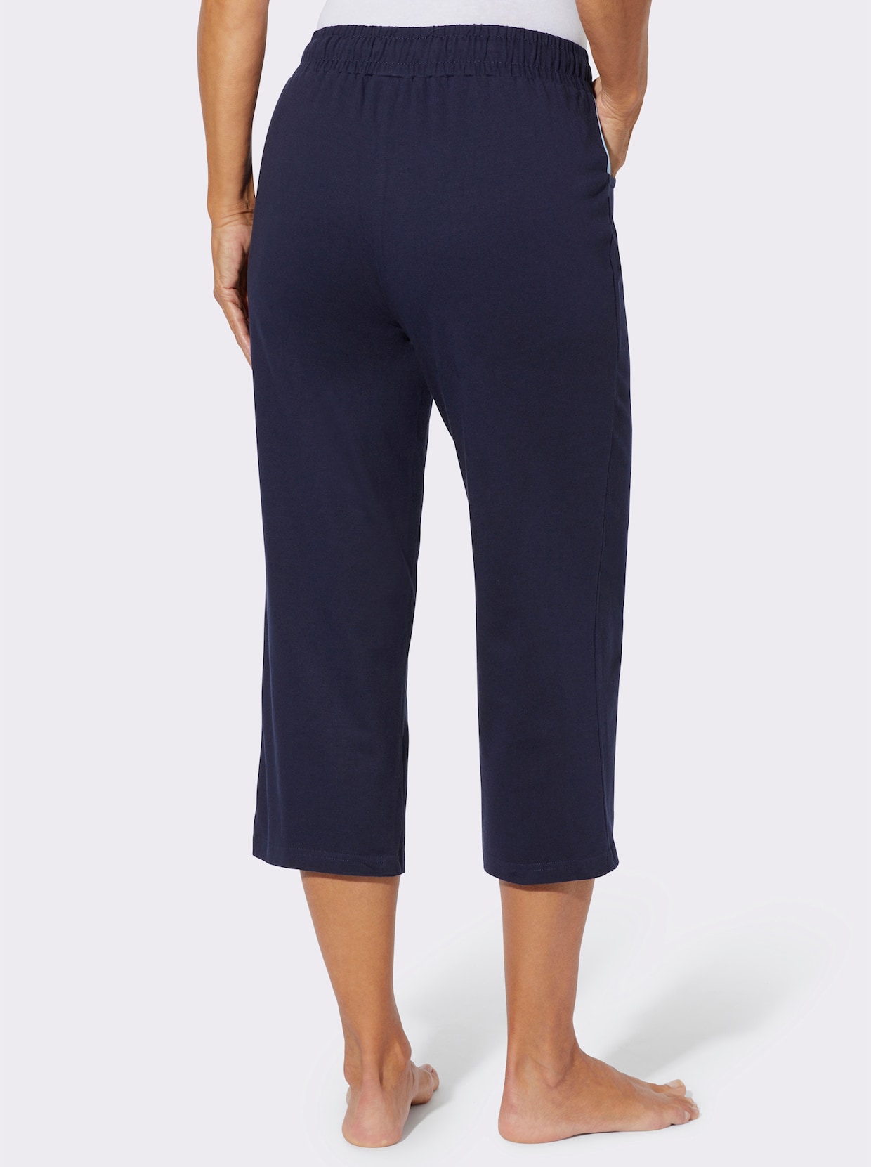 7/8-Hose mit Tunnelzug und Bindeband - marine