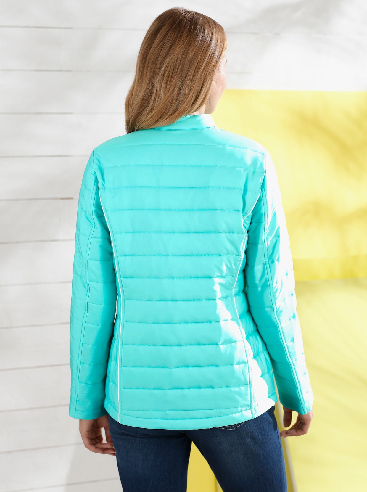 Steppjacke - mint-weiss