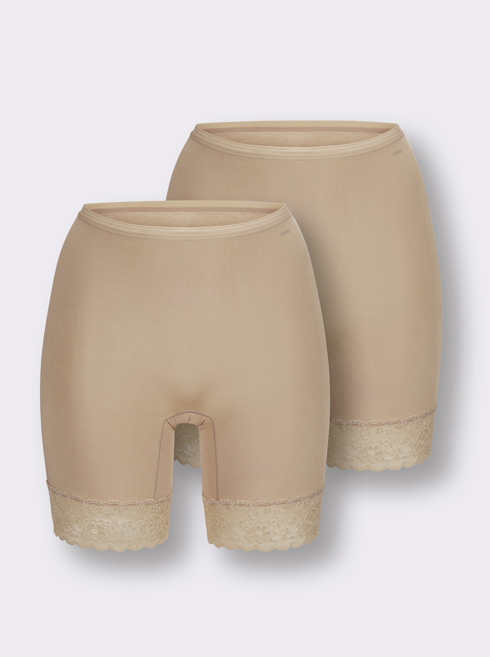 Mey Longpanty mit Spitzen-Abschluss - elfenbein