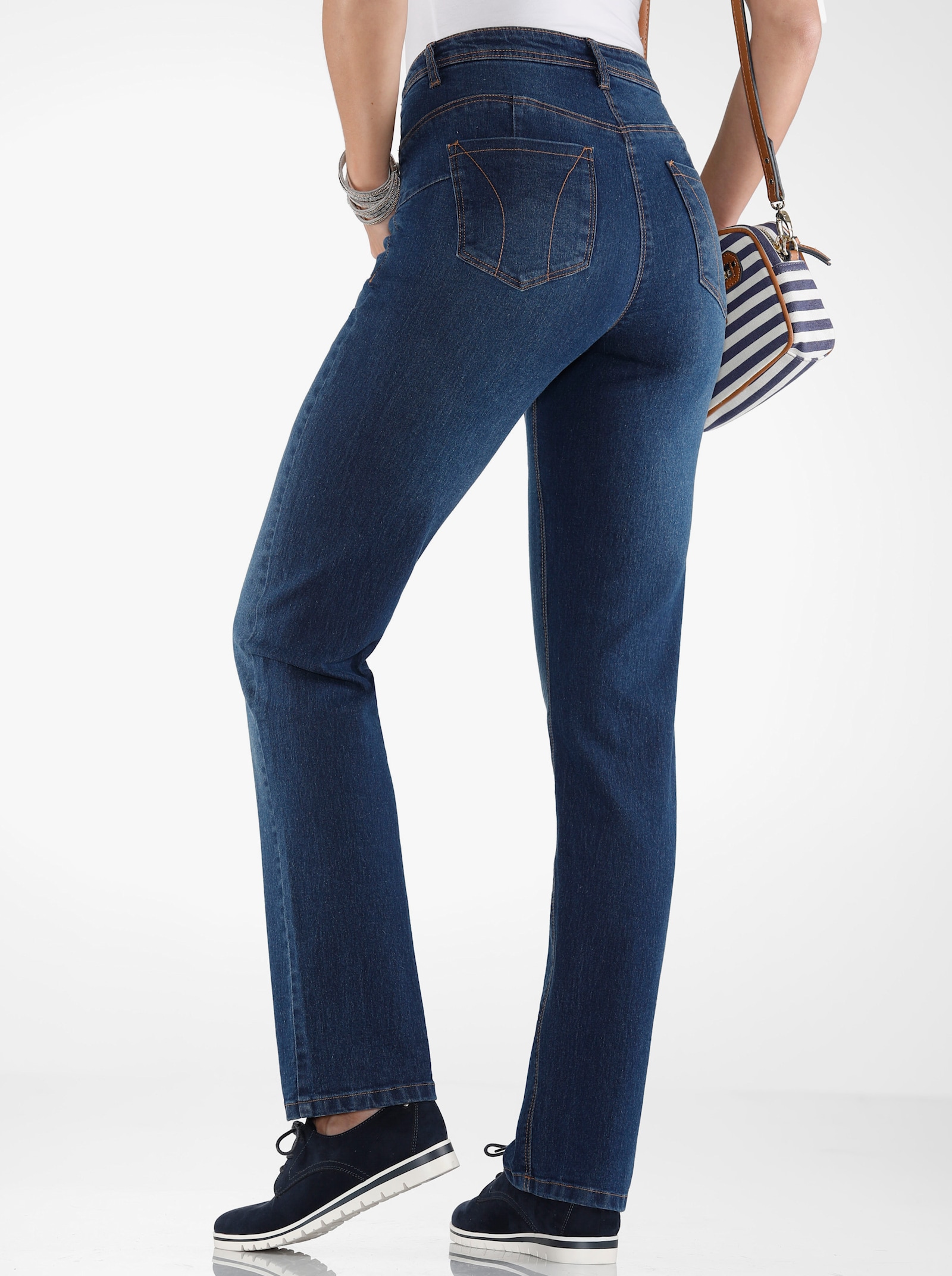 Jeans met push-up-effect - blue-stonewashed