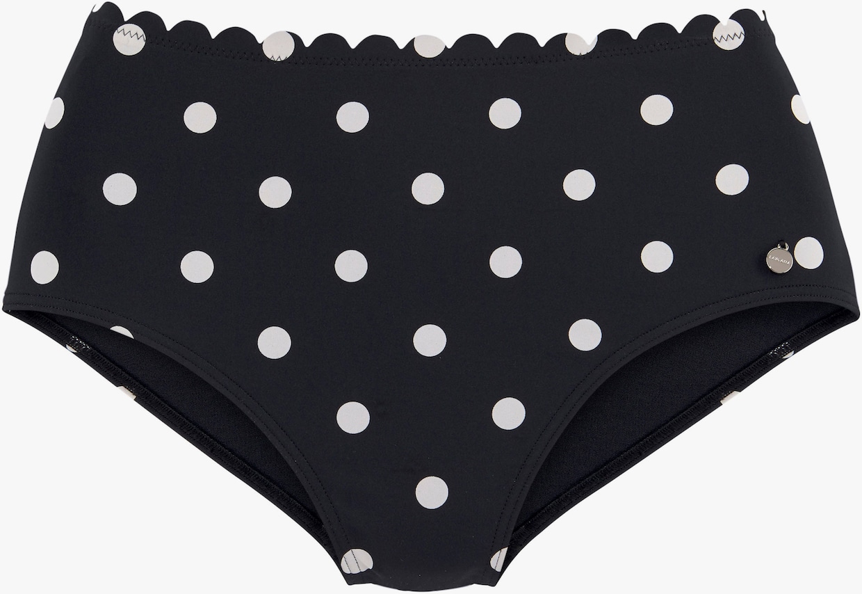 LASCANA Highwaist bikinibroekje - zwart/wit