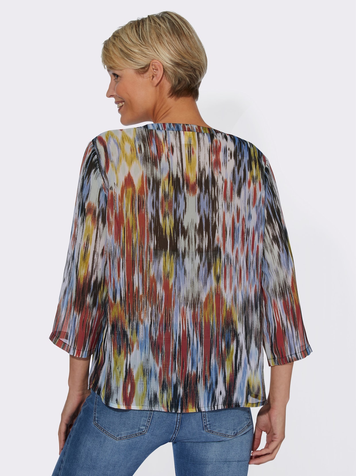 Comfortabele blouse - bont geprint