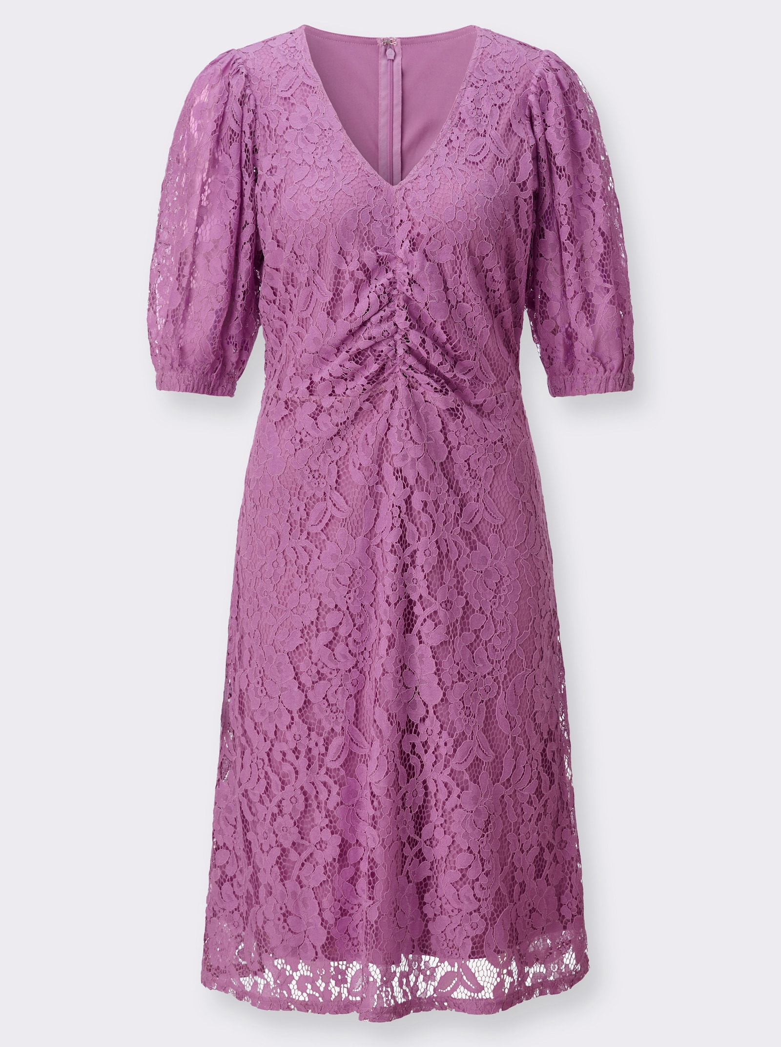 Spitzenkleid mit Reißverschluss im Rücken - orchidee