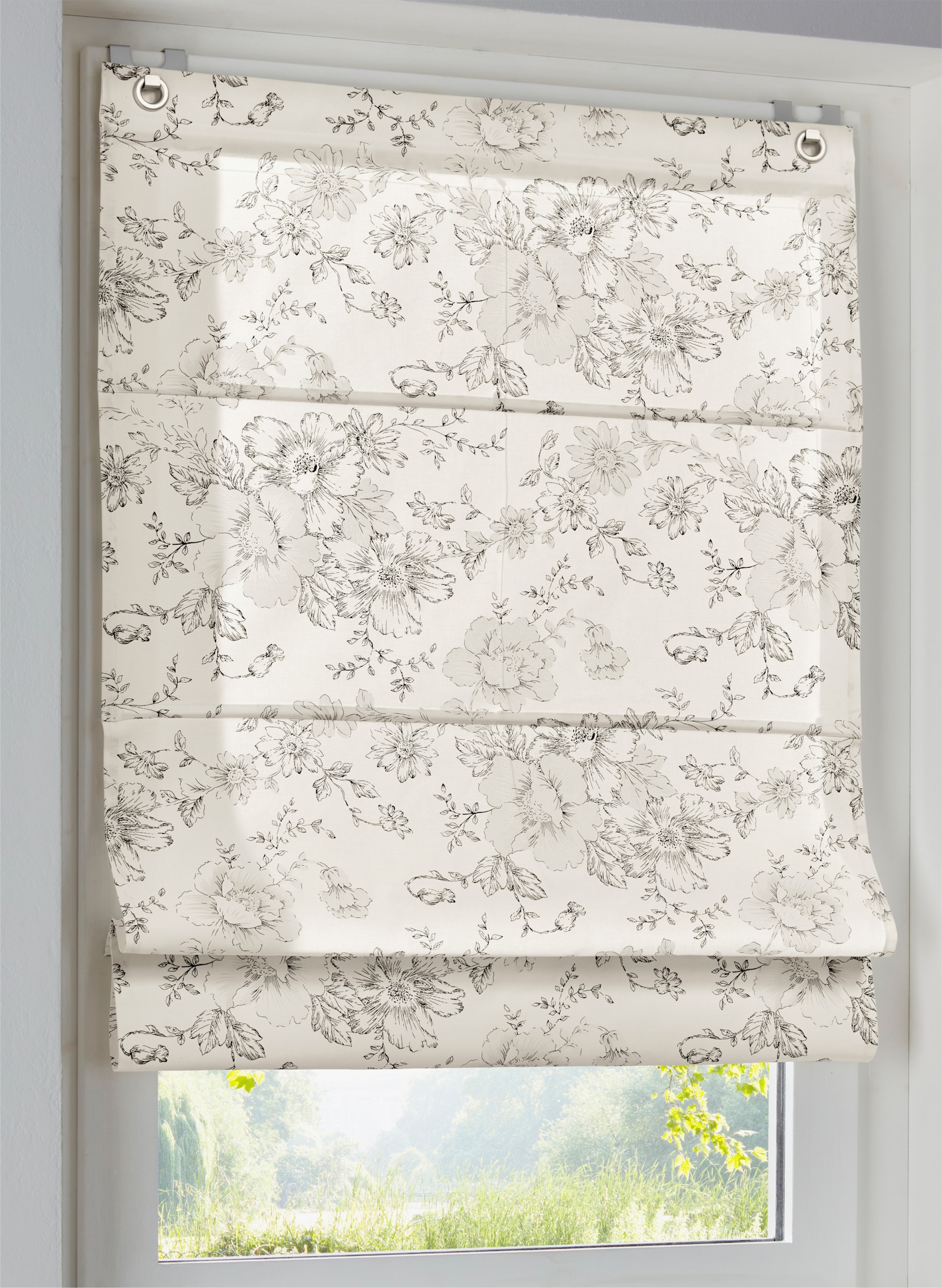 heine home Raffrollo - offwhite-schwarz