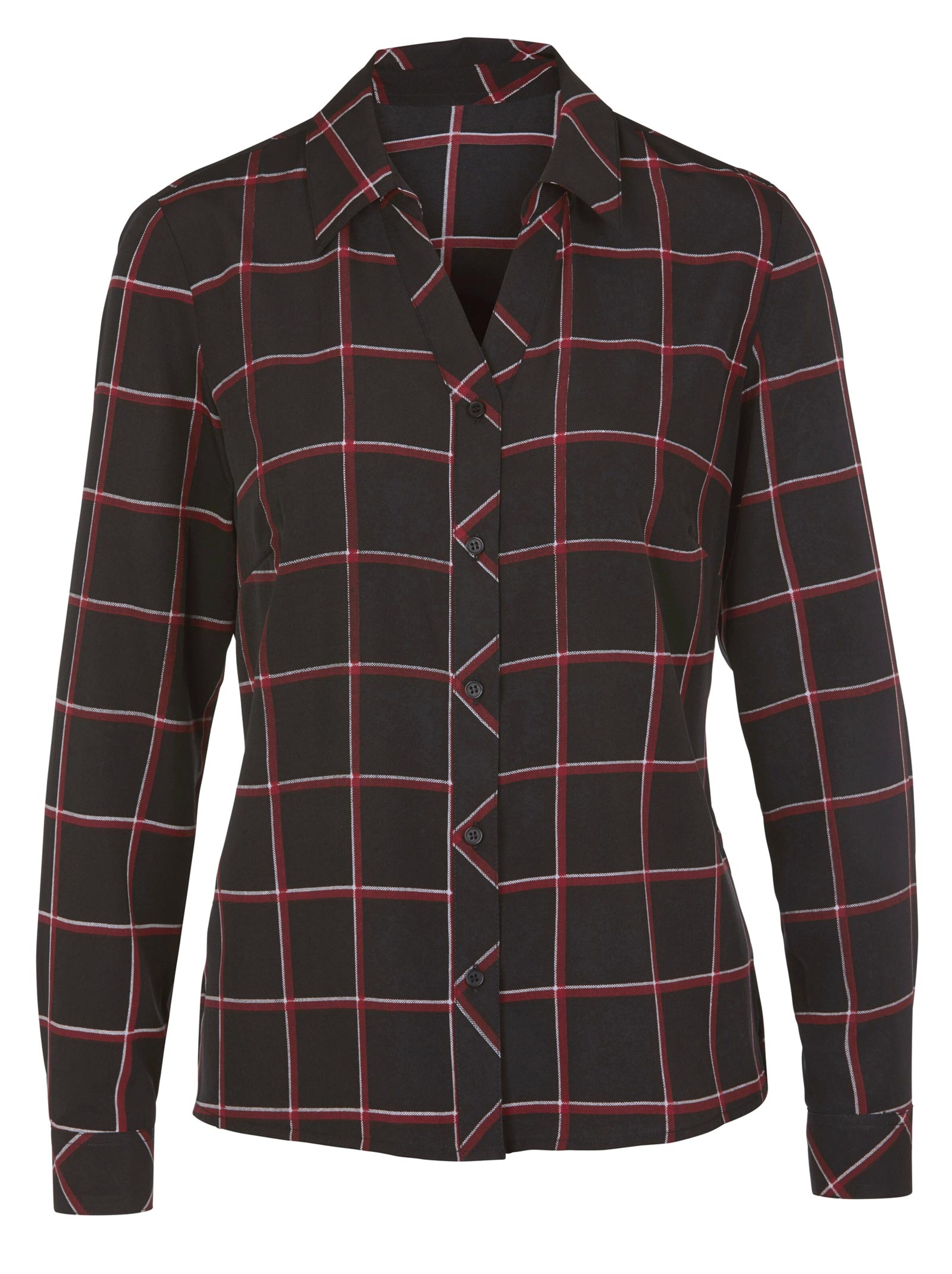 Bluse - schwarz-kariert