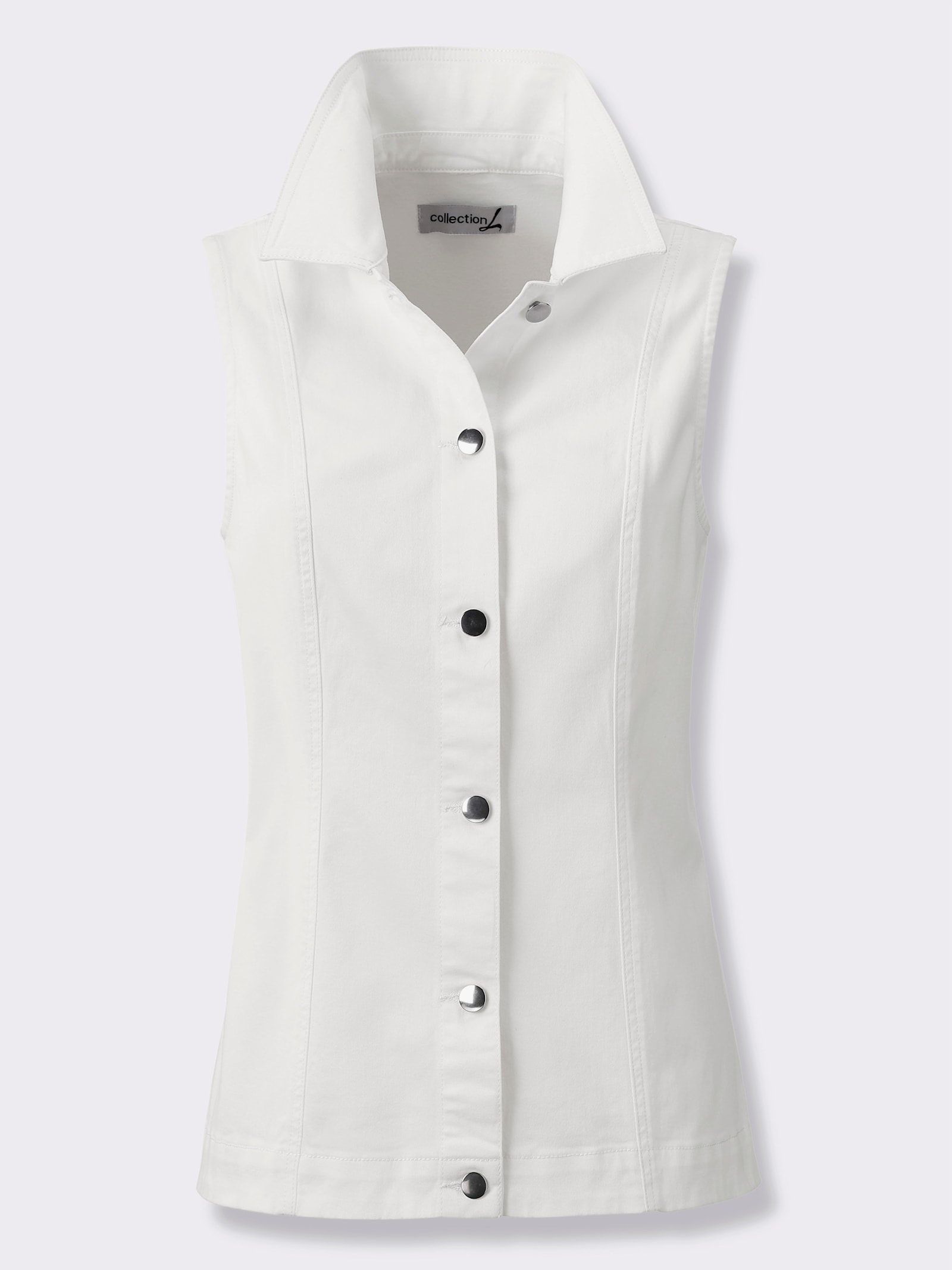 Weste in Jeans-Optik - weiss