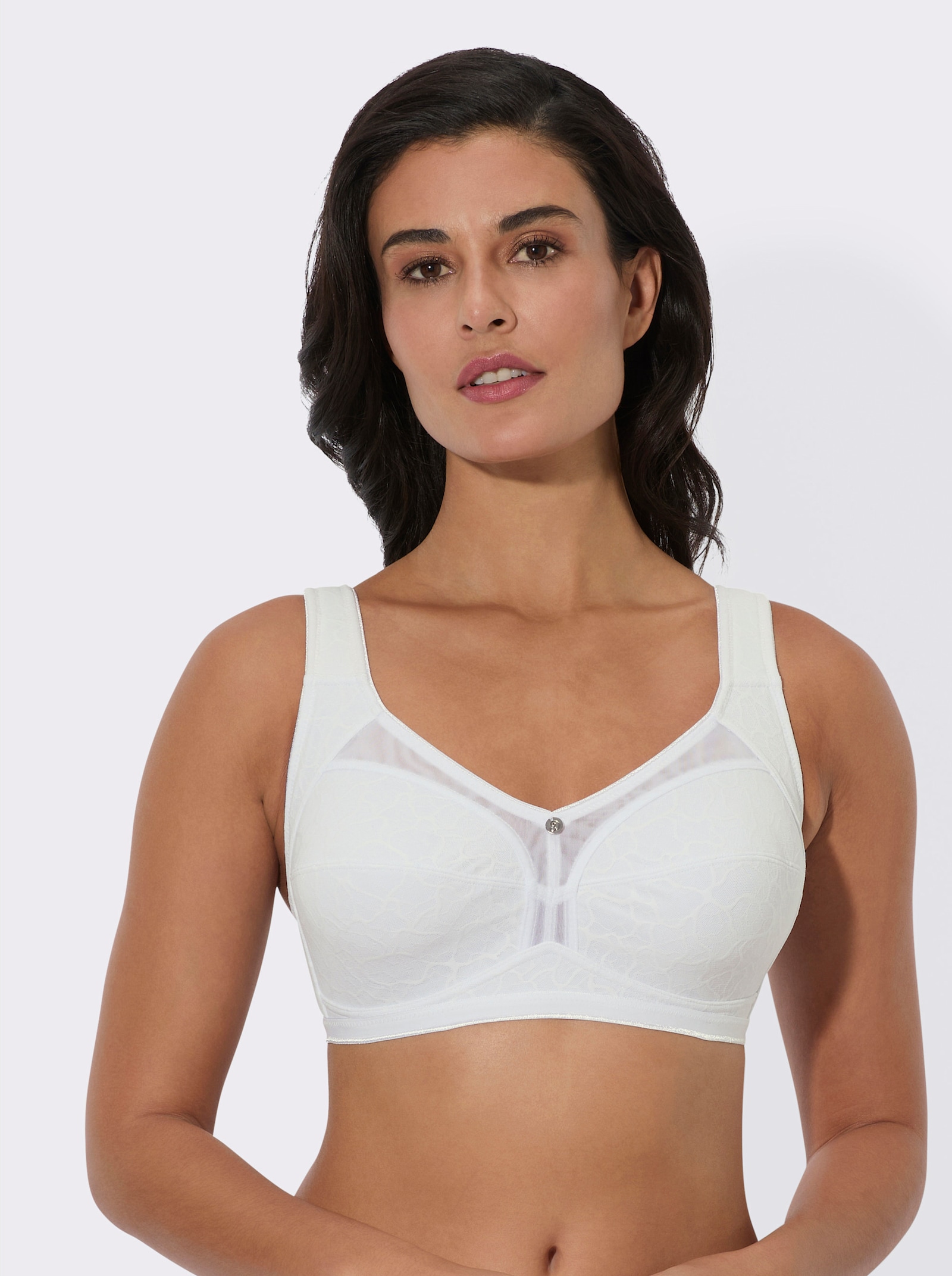 wäschepur Soutien-gorge large sans armatures - blanc