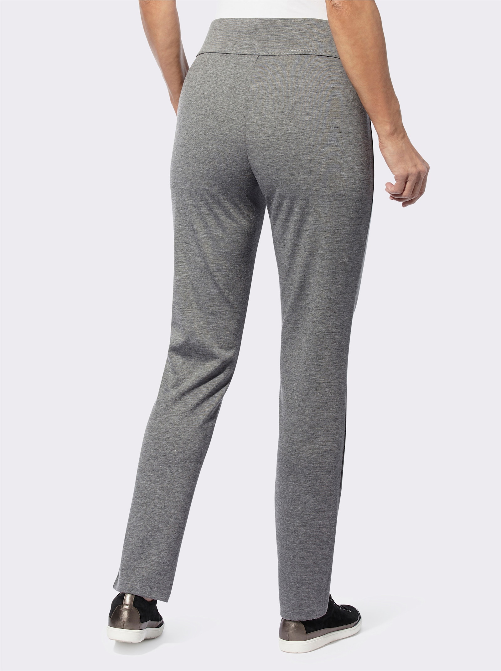 Schlupfhose in komfortabler Romanit-Qualität - steingrau-meliert