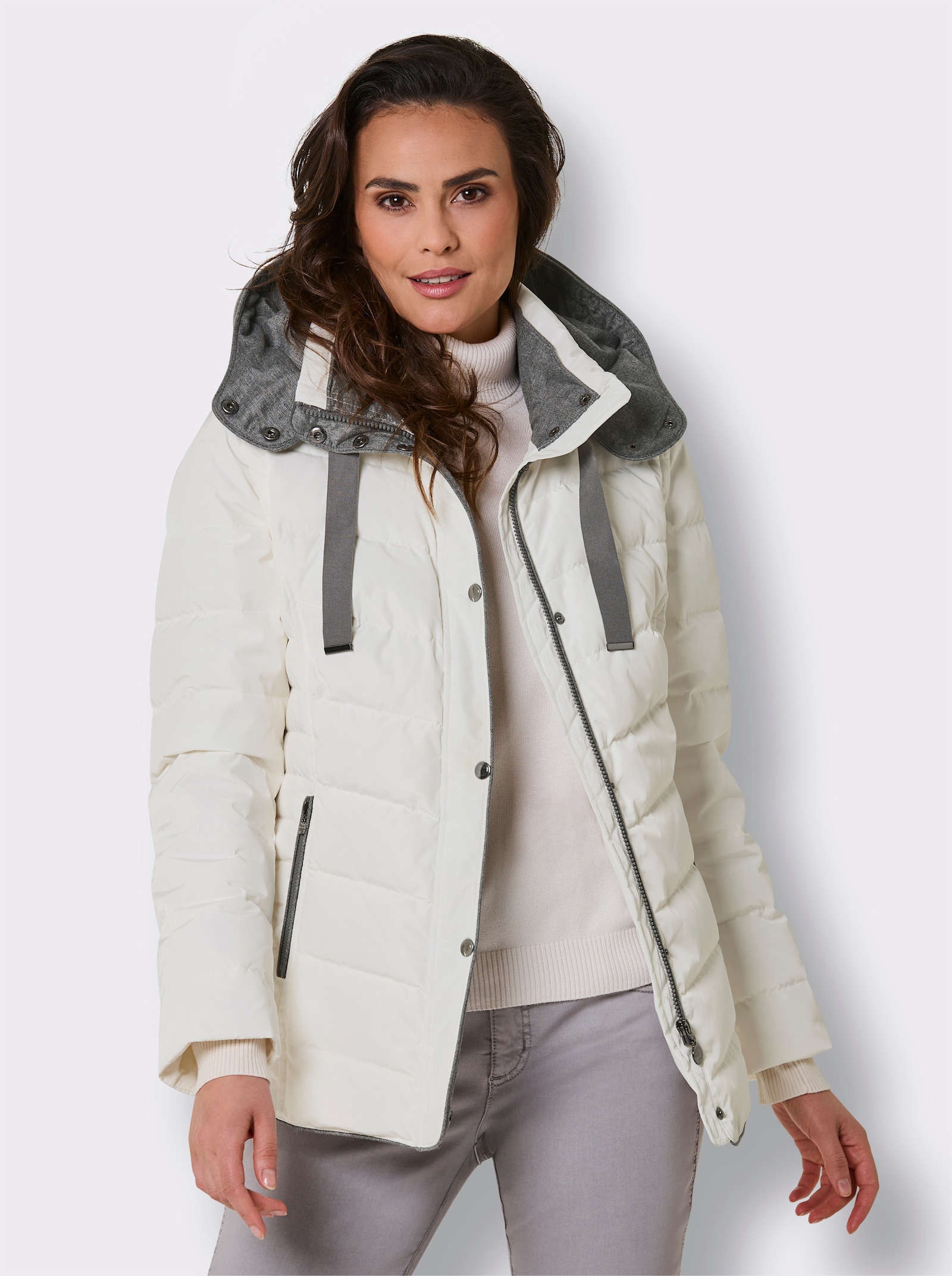CREATION L PREMIUM Daunenjacke mit Westen-Funktion - ecru
